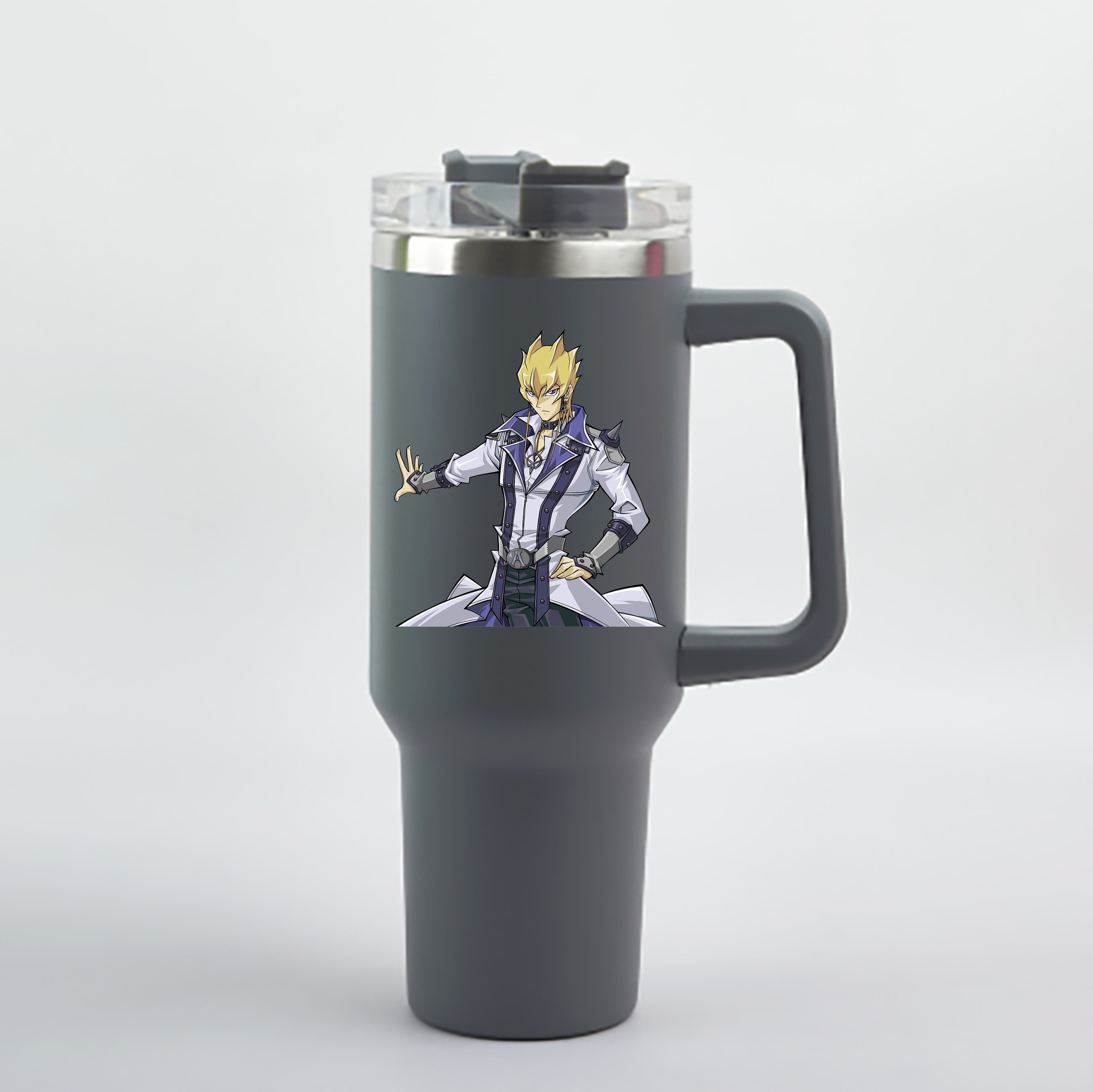 （画像用） 遊☆戯☆王 Yu-Gi-Oh! 1200mL車用タンブラー - クリスタルステッカー（プラスチックストロー付き）