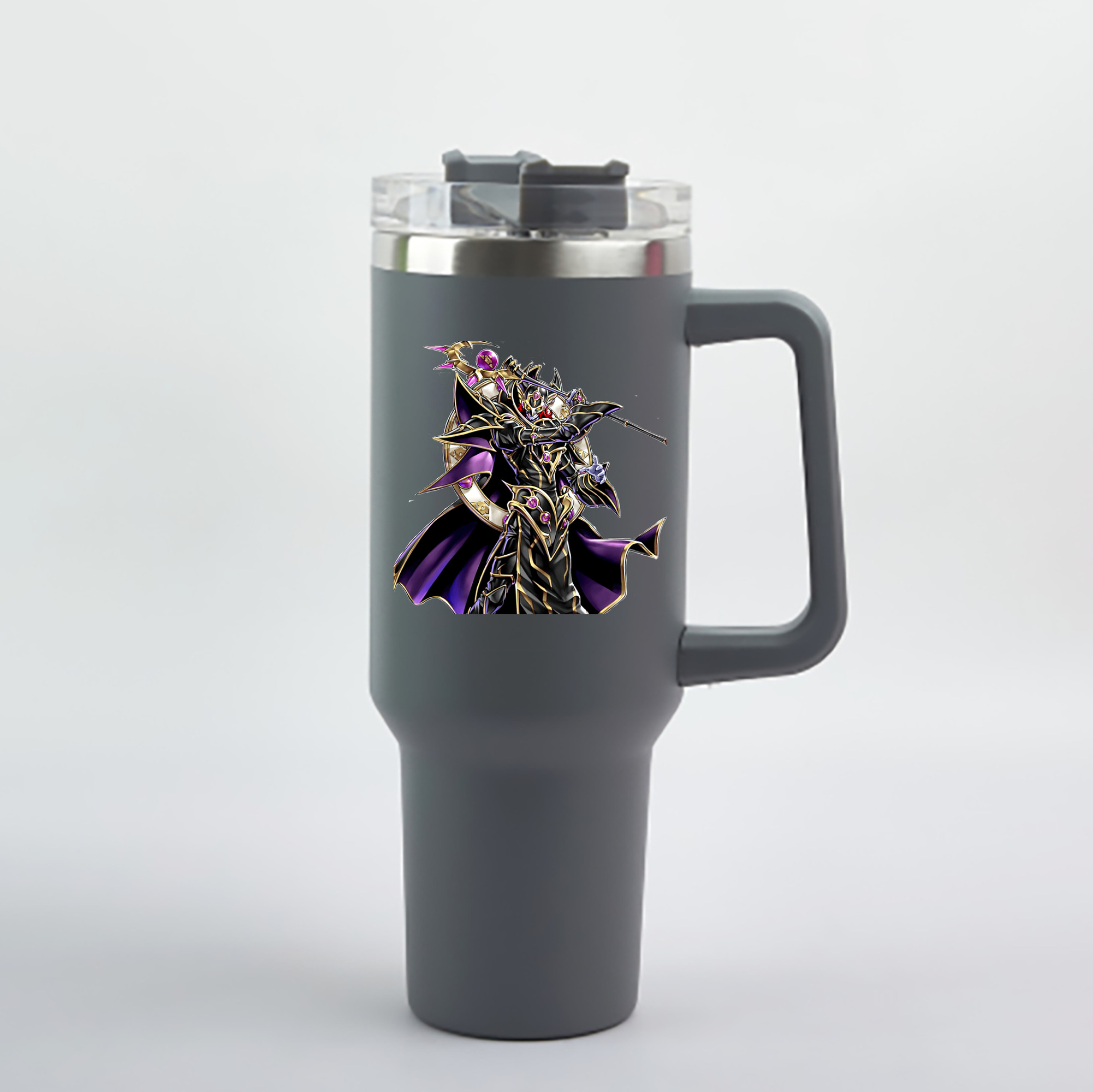 （画像用） 遊☆戯☆王 Yu-Gi-Oh! 1200mL車用タンブラー - クリスタルステッカー（プラスチックストロー付き）