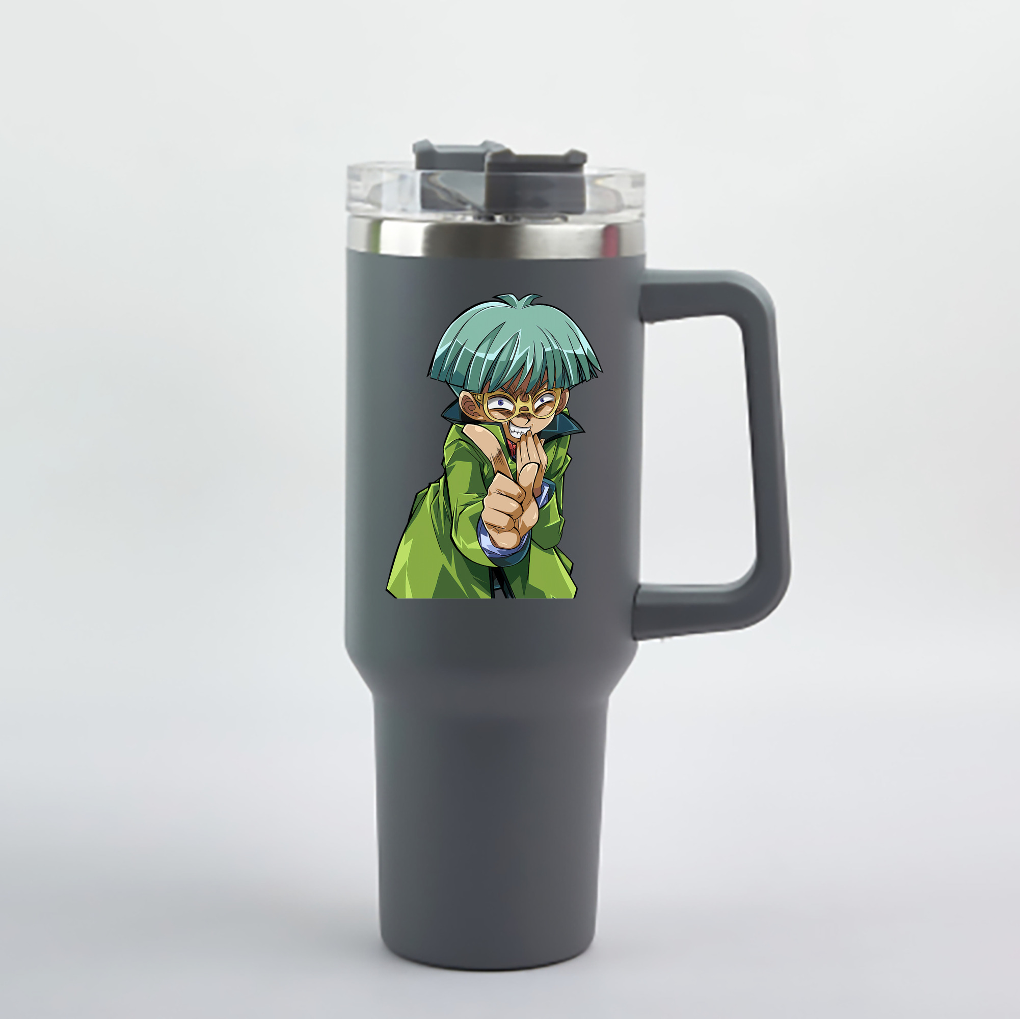 （画像用） 遊☆戯☆王 Yu-Gi-Oh! 1200mL車用タンブラー - クリスタルステッカー（プラスチックストロー付き）