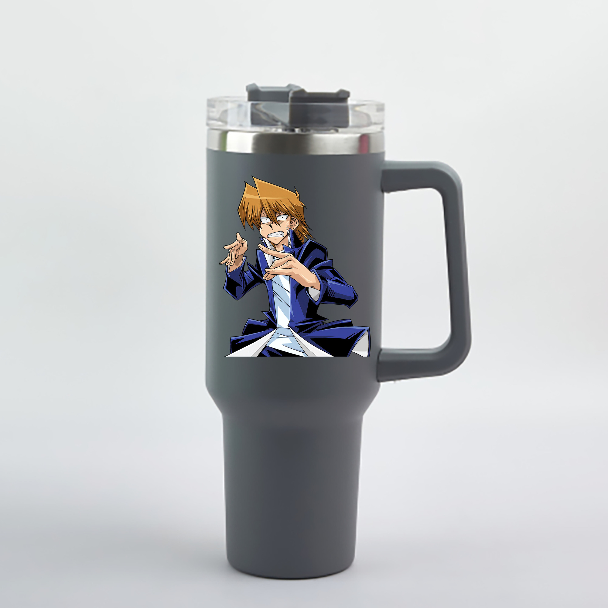 （画像用） 遊☆戯☆王 Yu-Gi-Oh! 1200mL車用タンブラー - クリスタルステッカー（プラスチックストロー付き）