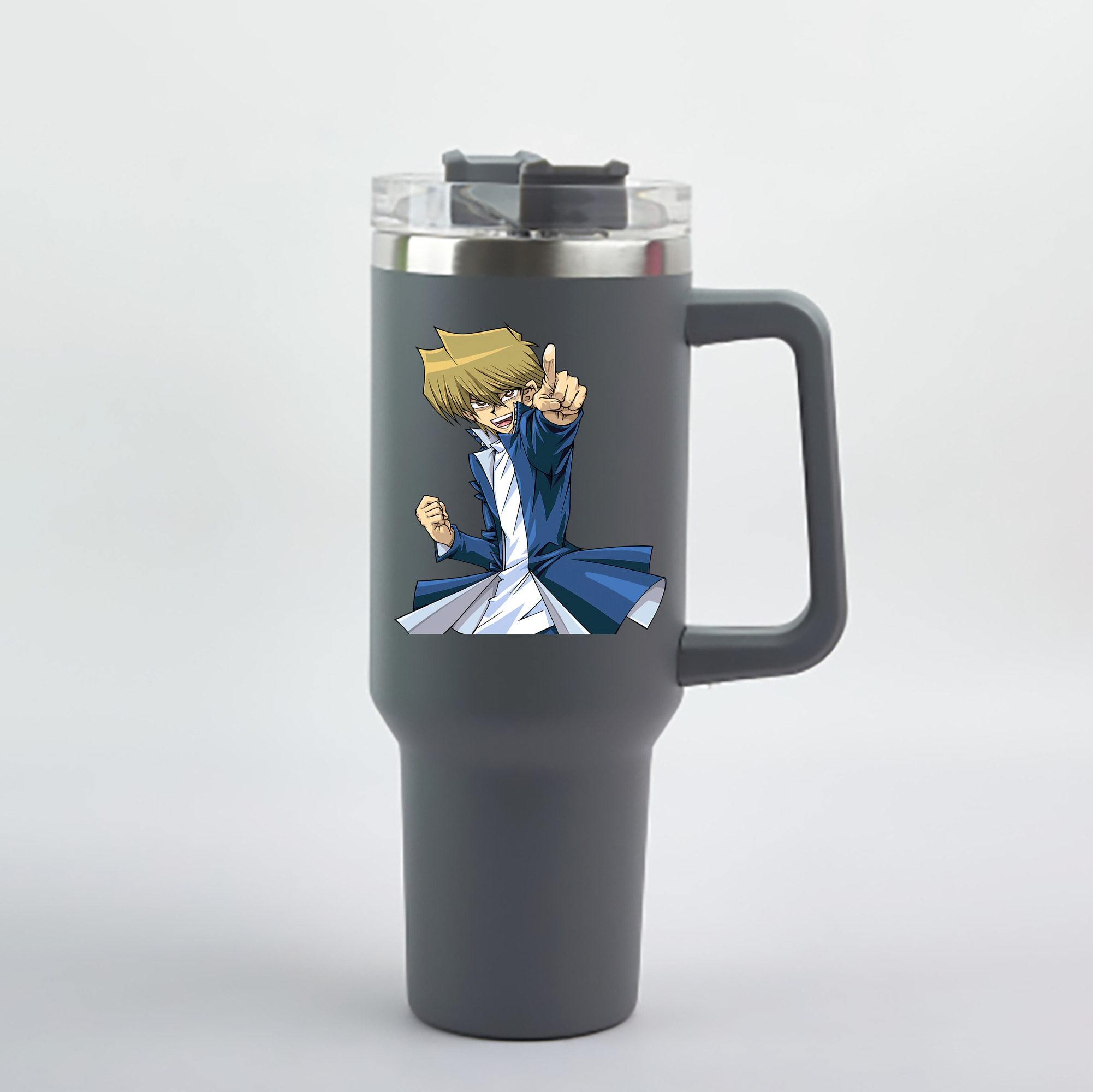 （画像用） 遊☆戯☆王 Yu-Gi-Oh! 1200mL車用タンブラー - クリスタルステッカー（プラスチックストロー付き）