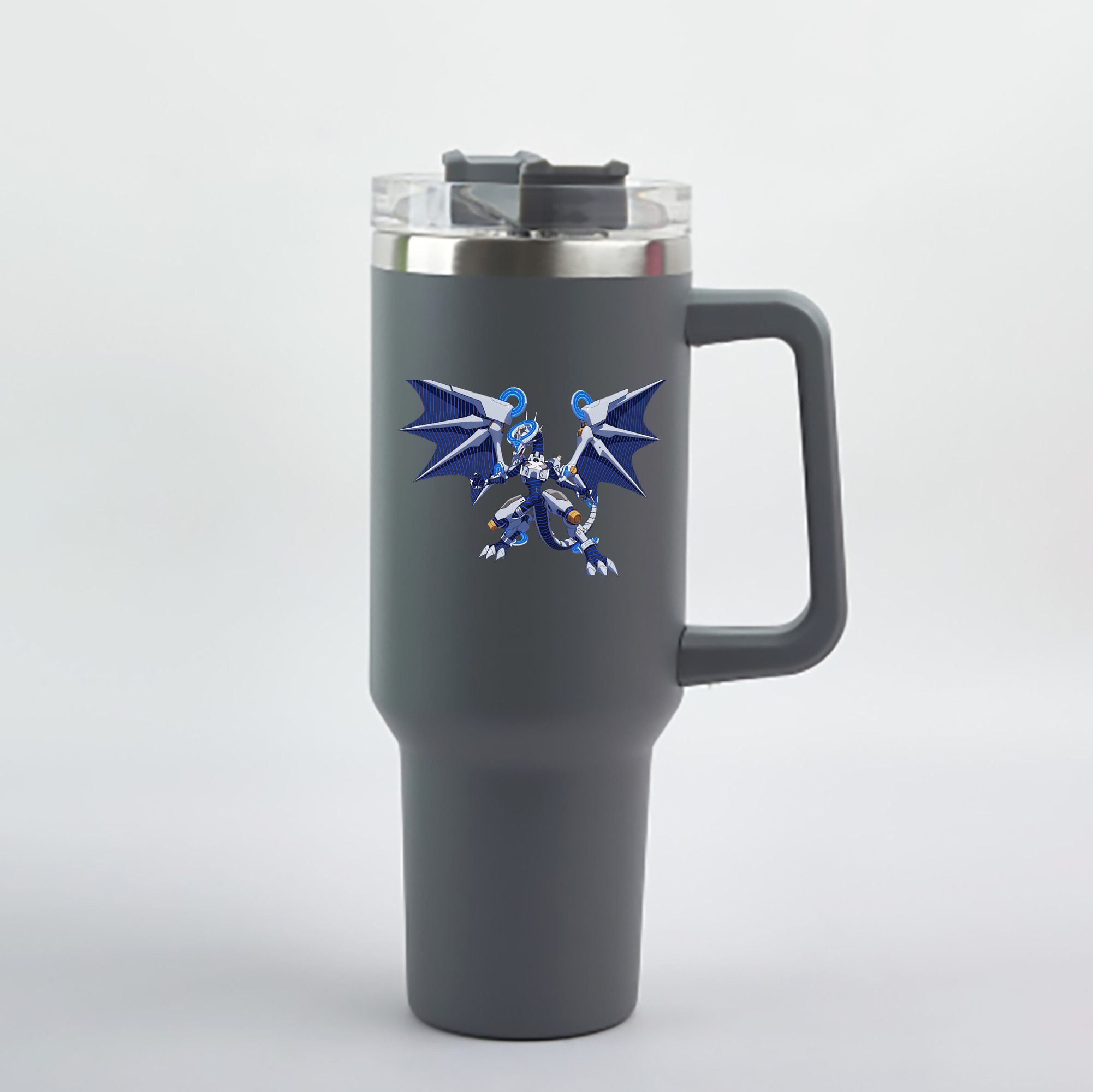（画像用） 遊☆戯☆王 Yu-Gi-Oh! 1200mL車用タンブラー - クリスタルステッカー（プラスチックストロー付き）