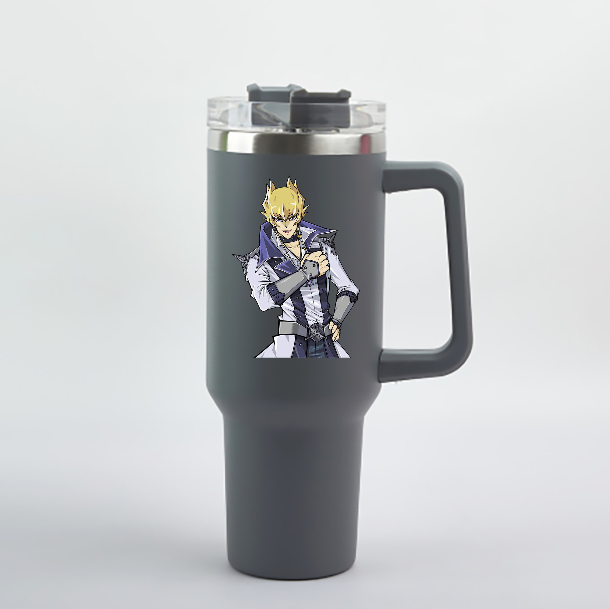 （画像用） 遊☆戯☆王 Yu-Gi-Oh! 1200mL車用タンブラー - クリスタルステッカー（プラスチックストロー付き）