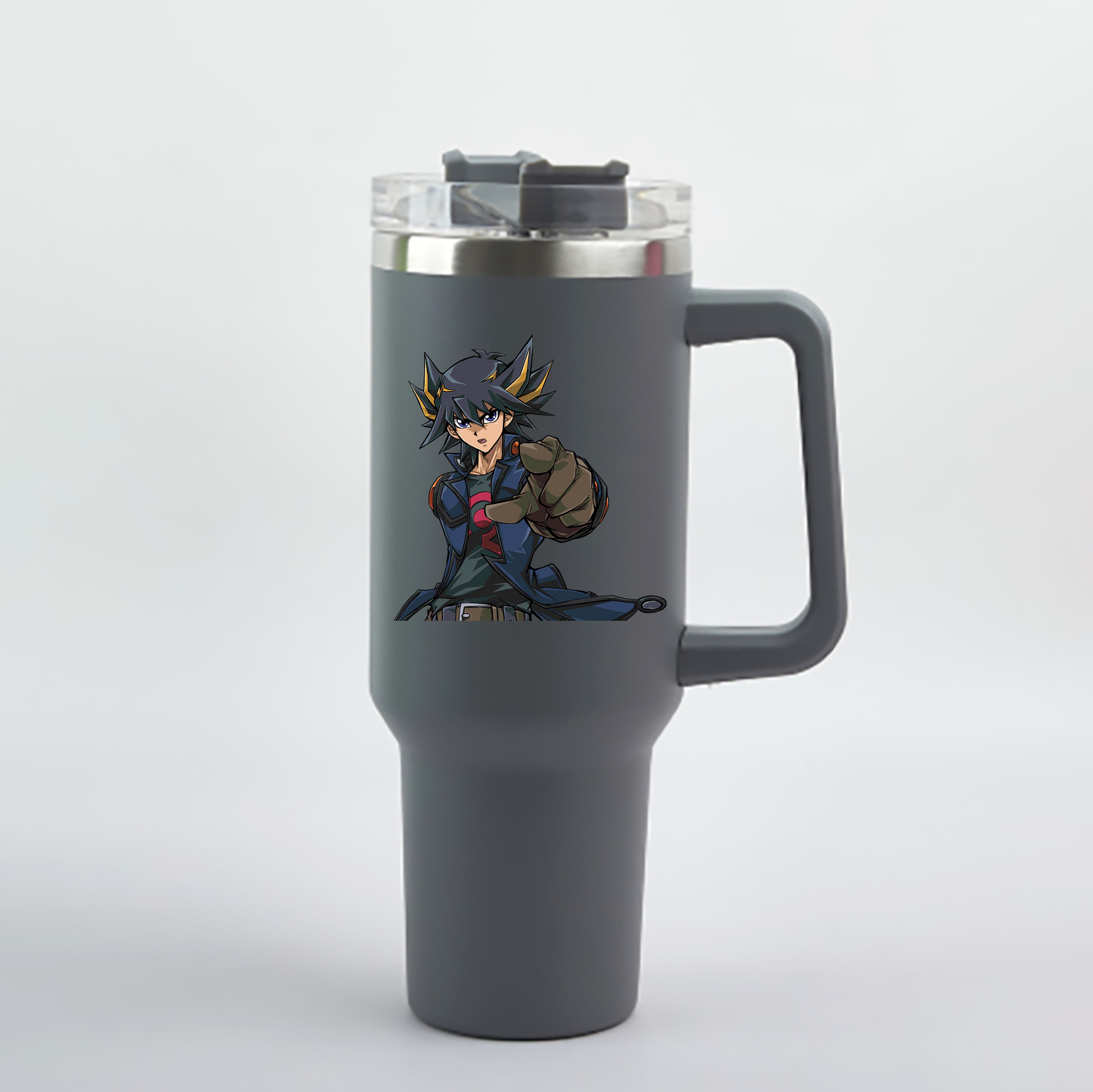 （画像用） 遊☆戯☆王 Yu-Gi-Oh! 1200mL車用タンブラー - クリスタルステッカー（プラスチックストロー付き）