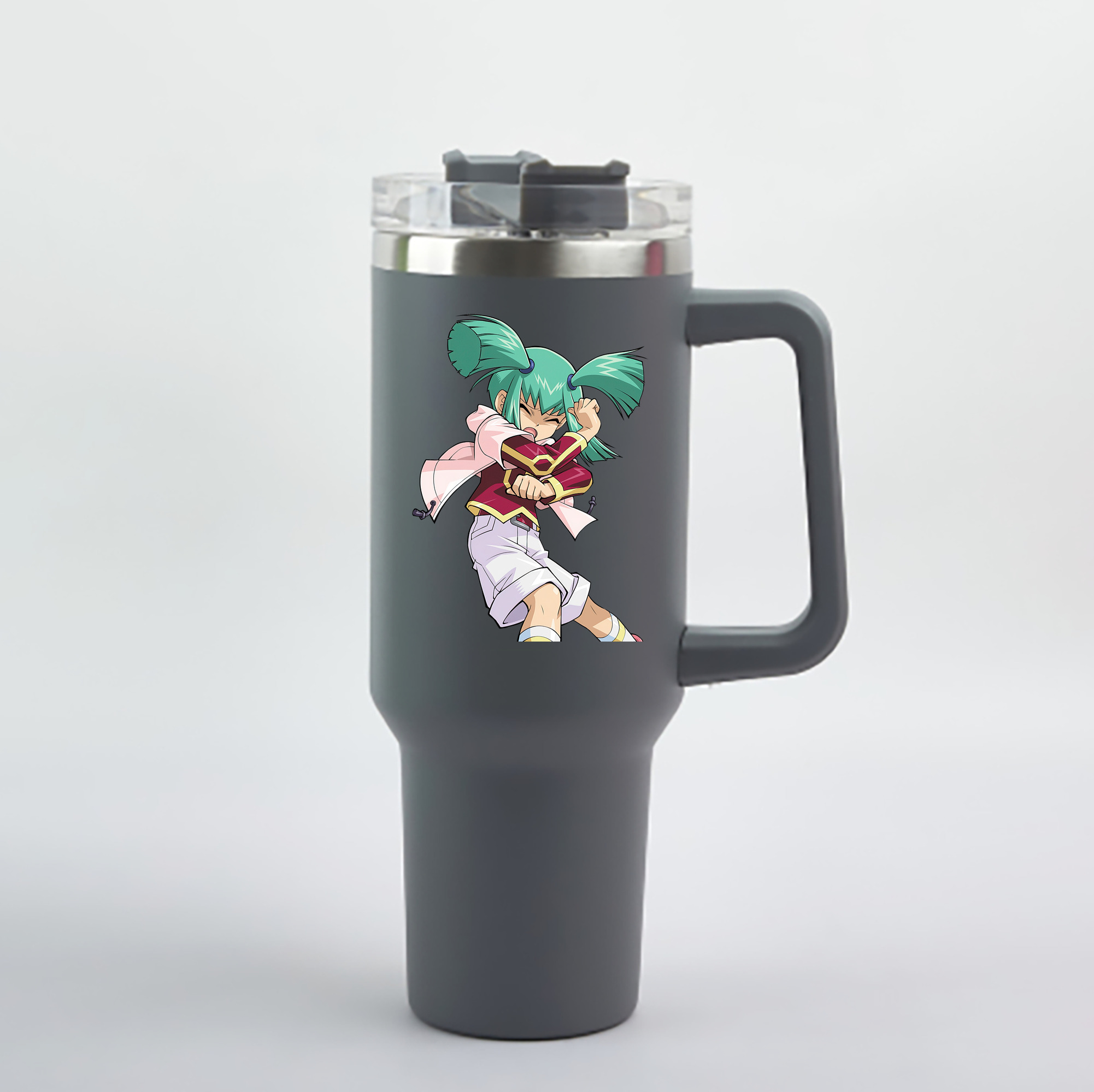 （画像用） 遊☆戯☆王 Yu-Gi-Oh! 1200mL車用タンブラー - クリスタルステッカー（プラスチックストロー付き）
