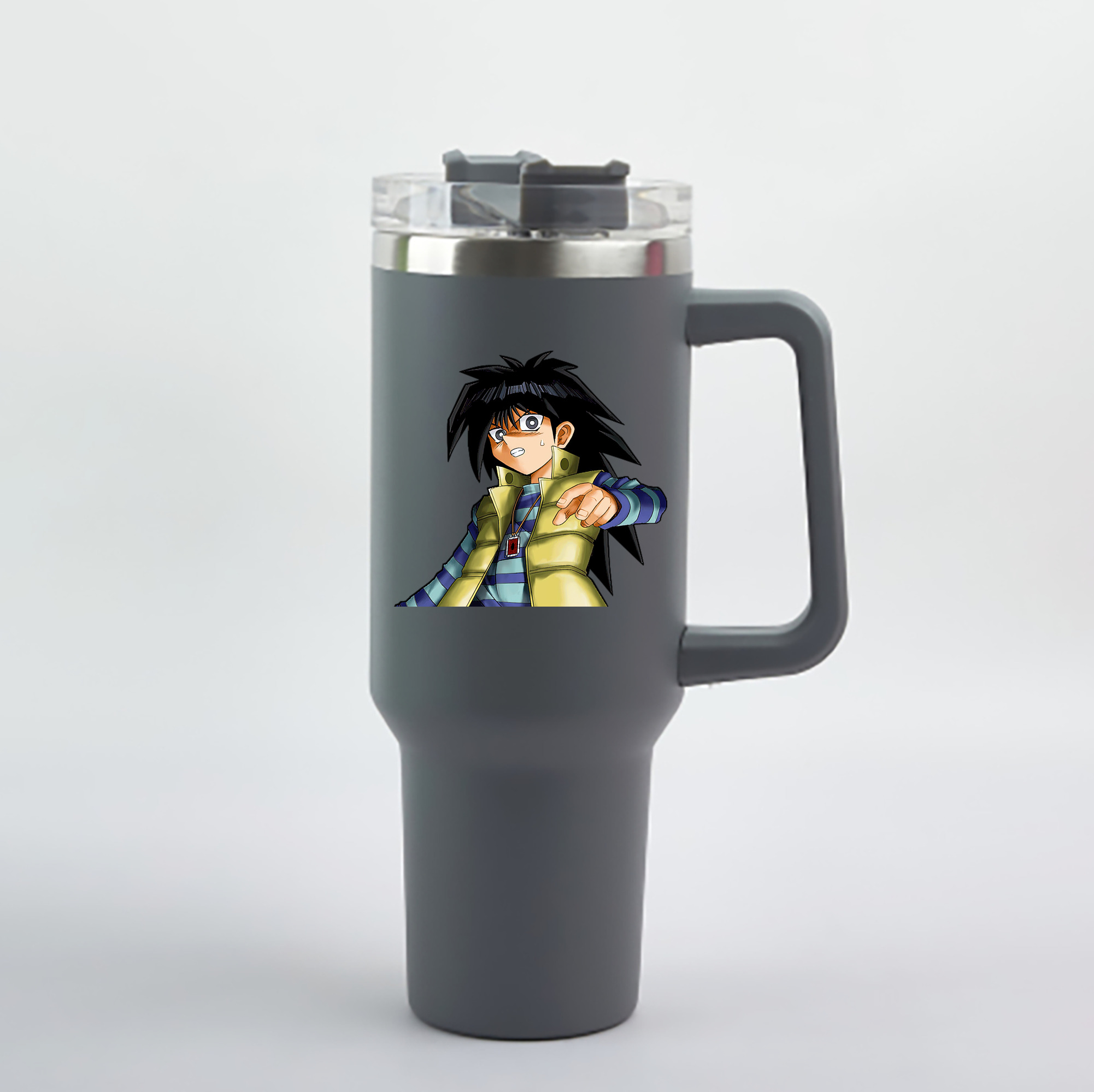 （画像用） 遊☆戯☆王 Yu-Gi-Oh! 1200mL車用タンブラー - クリスタルステッカー（プラスチックストロー付き）