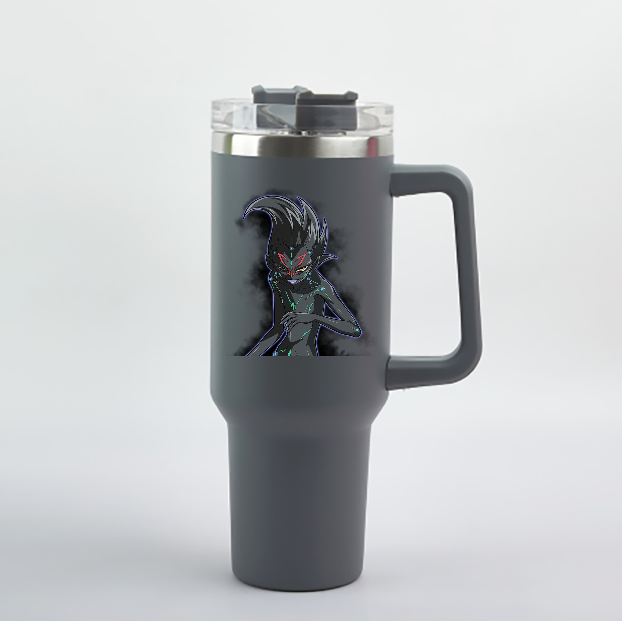 （画像用） 遊☆戯☆王 Yu-Gi-Oh! 1200mL車用タンブラー - クリスタルステッカー（プラスチックストロー付き）