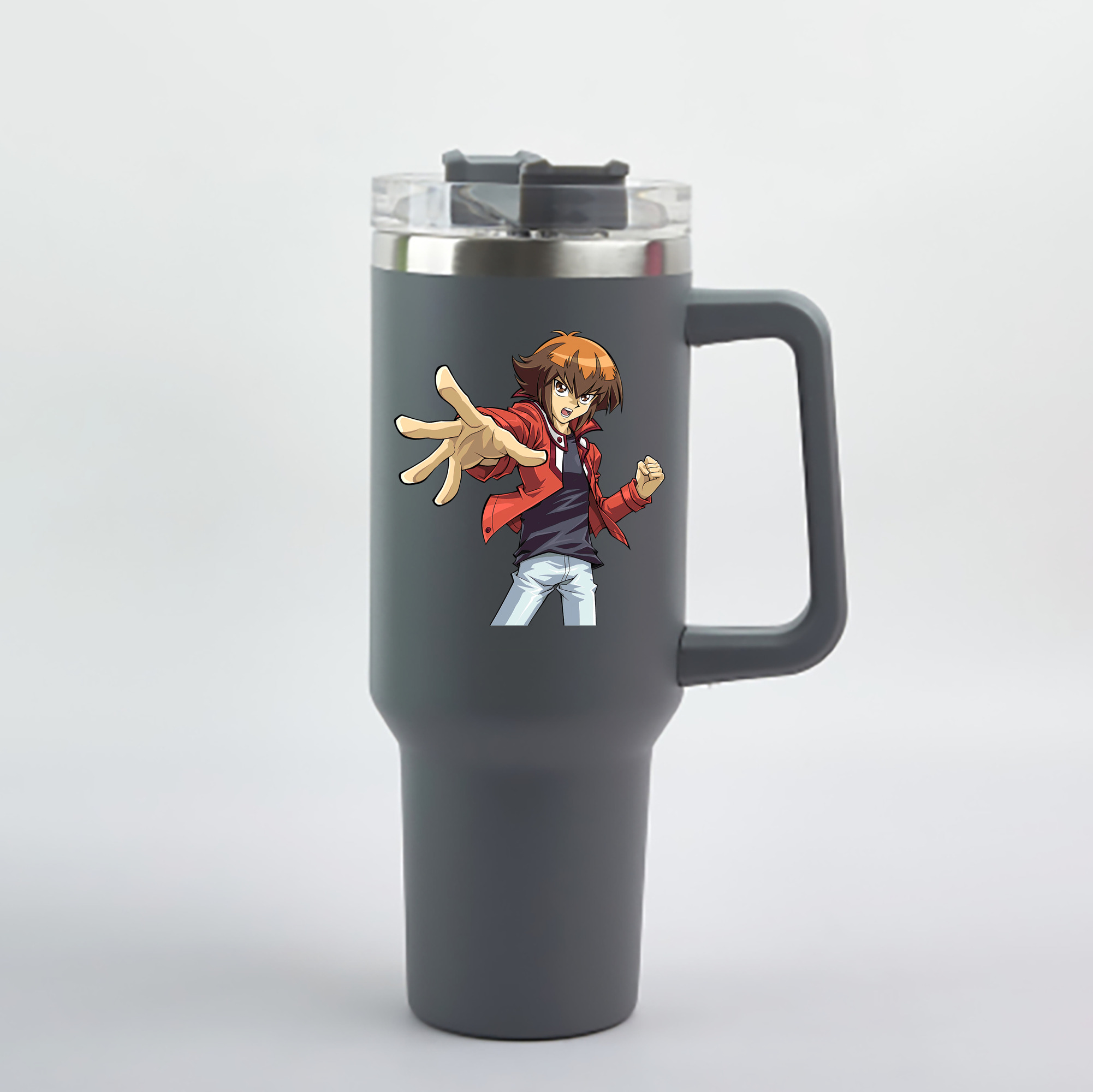 （画像用） 遊☆戯☆王 Yu-Gi-Oh! 1200mL車用タンブラー - クリスタルステッカー（プラスチックストロー付き）