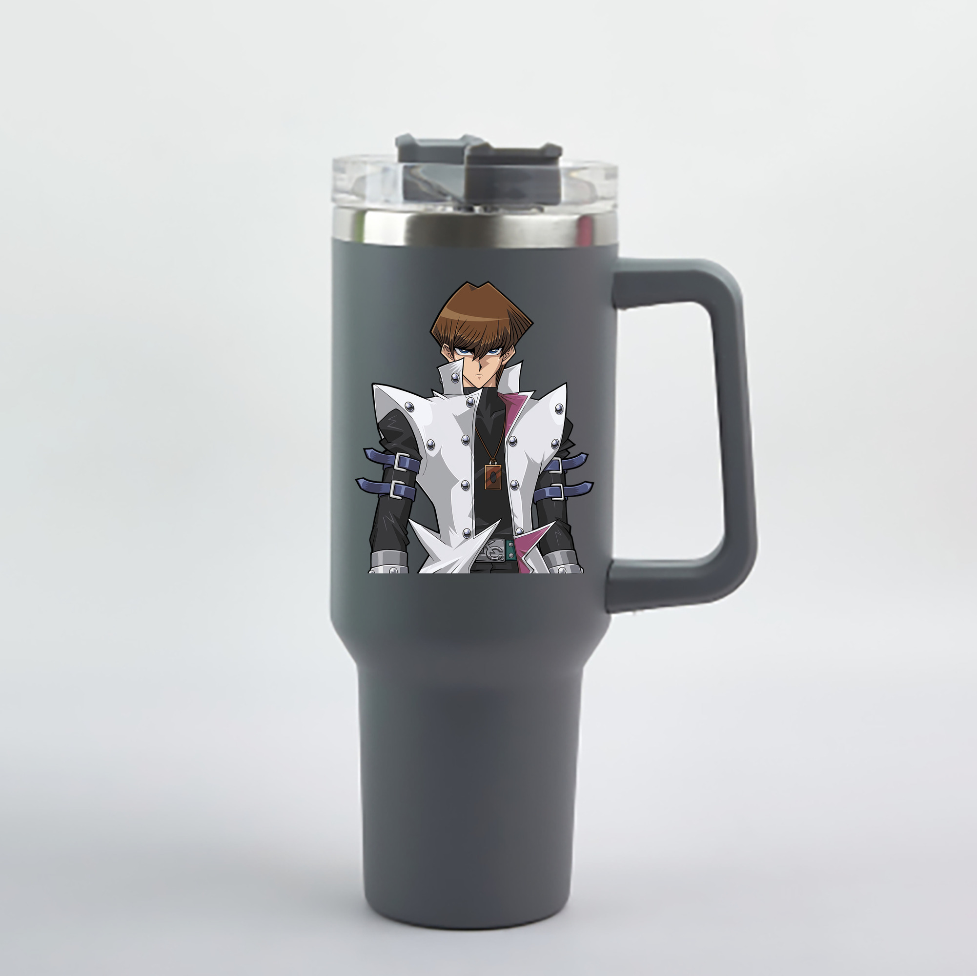 （画像用） 遊☆戯☆王 Yu-Gi-Oh! 1200mL車用タンブラー - クリスタルステッカー（プラスチックストロー付き）