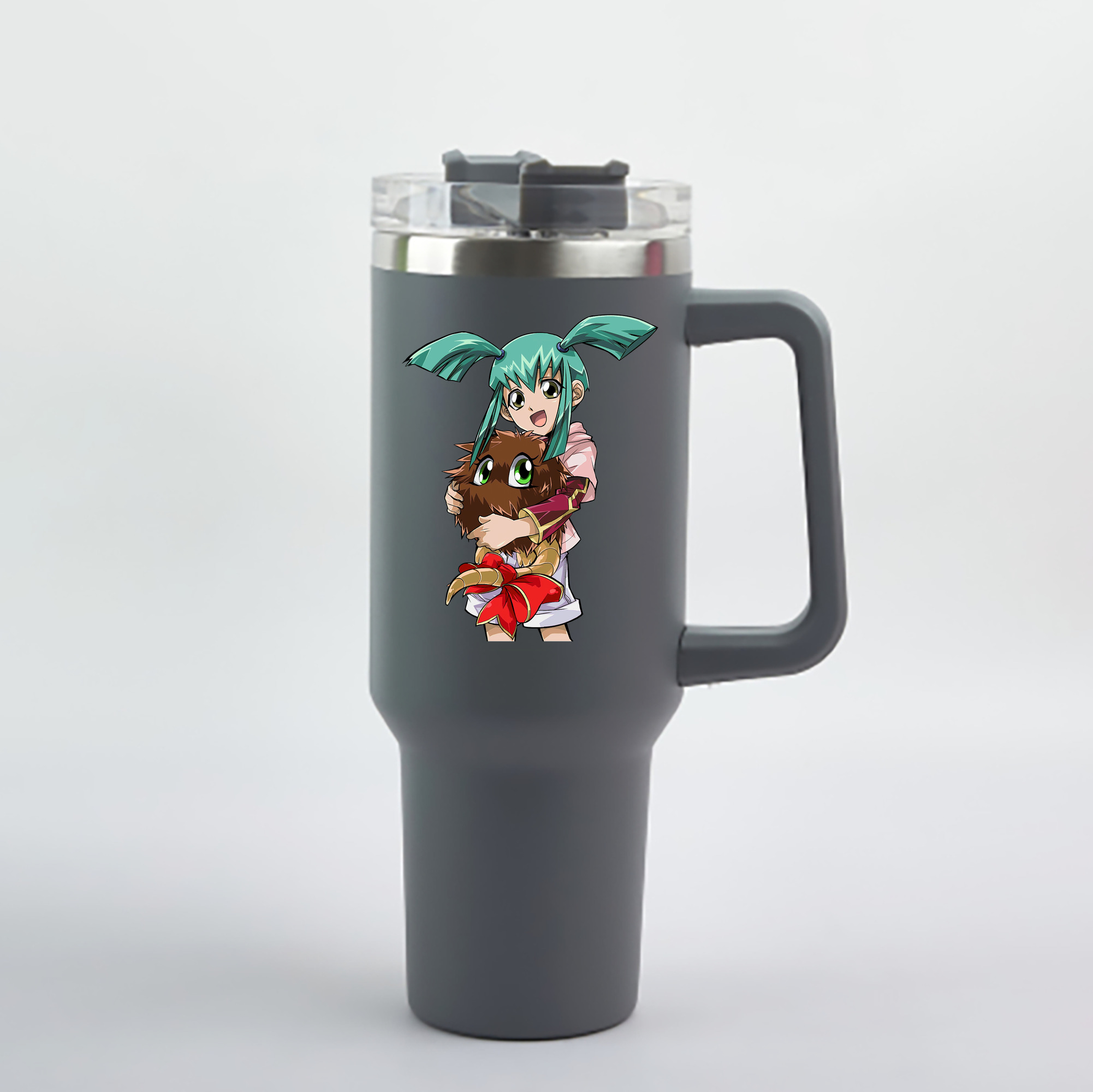 （画像用） 遊☆戯☆王 Yu-Gi-Oh! 1200mL車用タンブラー - クリスタルステッカー（プラスチックストロー付き）