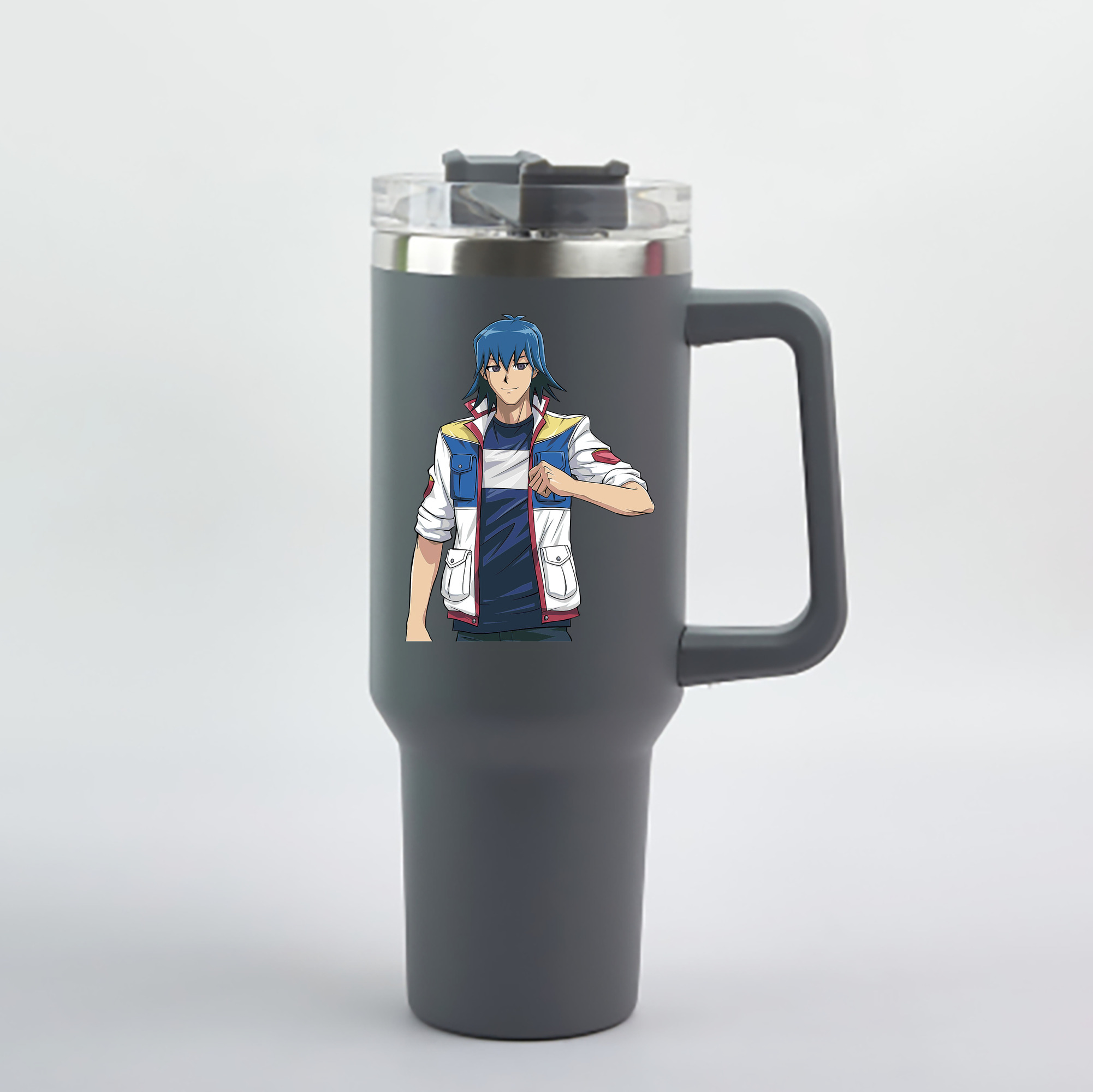 （画像用） 遊☆戯☆王 Yu-Gi-Oh! 1200mL車用タンブラー - クリスタルステッカー（プラスチックストロー付き）