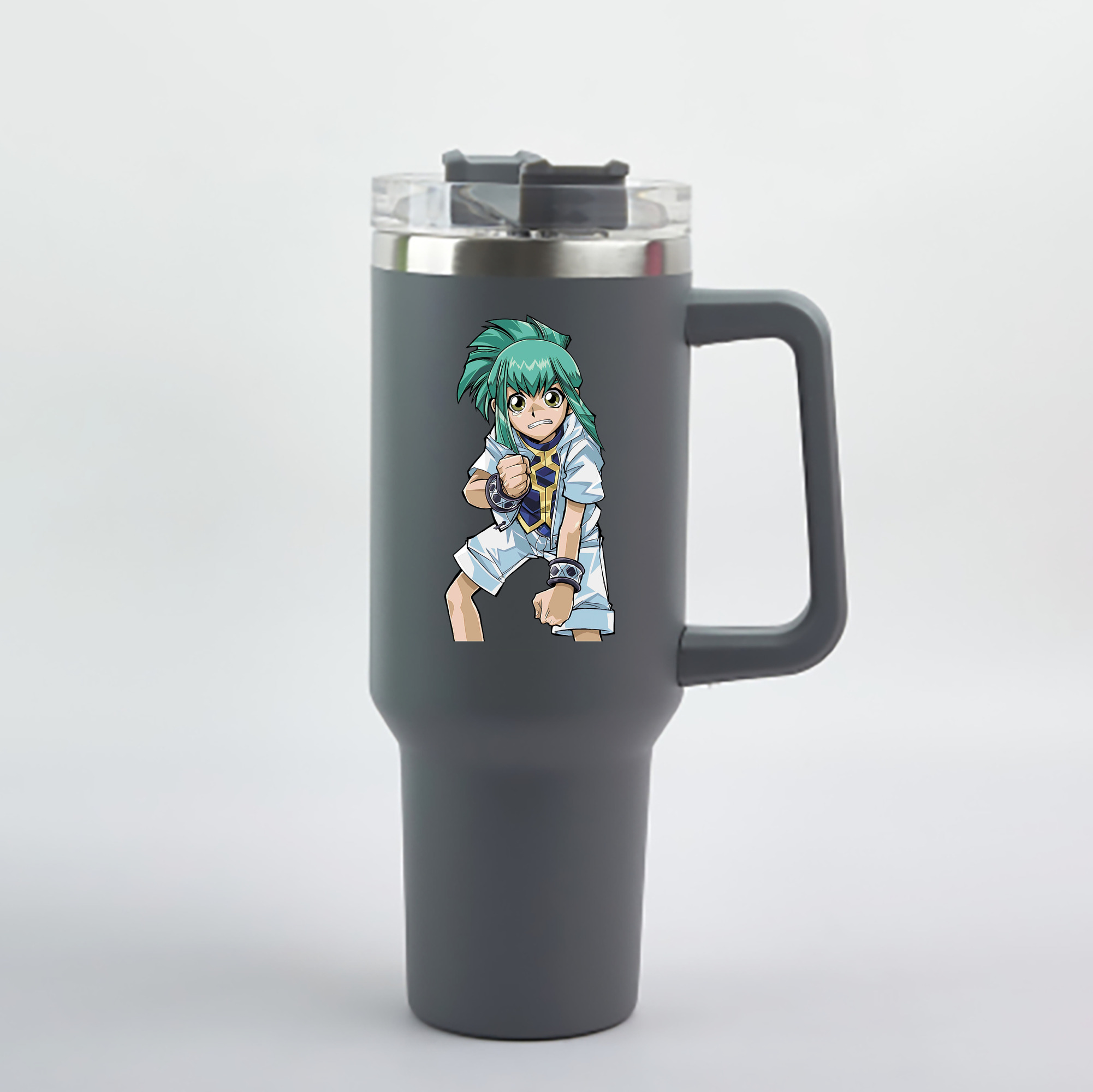 （画像用） 遊☆戯☆王 Yu-Gi-Oh! 1200mL車用タンブラー - クリスタルステッカー（プラスチックストロー付き）
