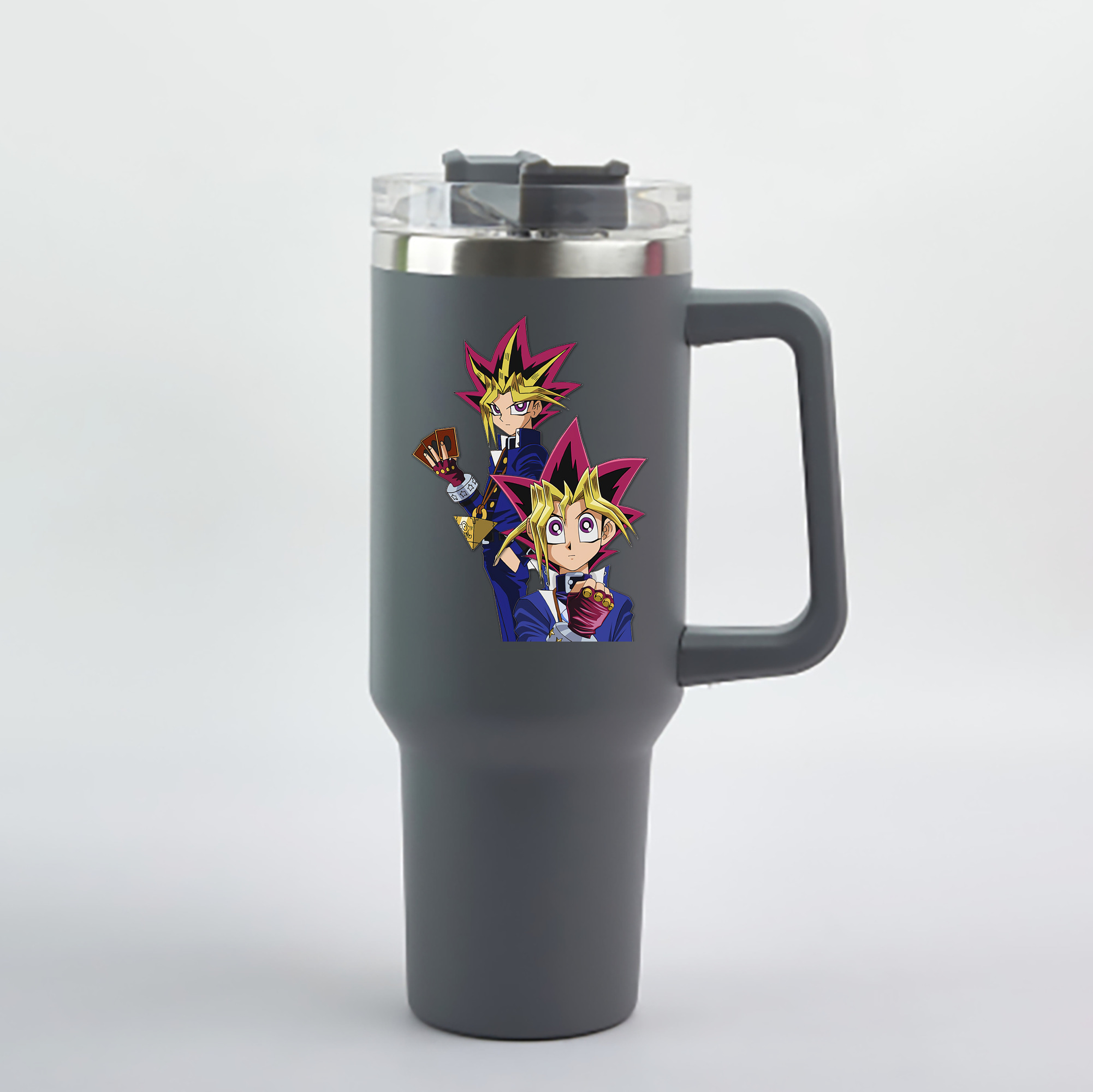 （画像用） 遊☆戯☆王 Yu-Gi-Oh! 1200mL車用タンブラー - クリスタルステッカー（プラスチックストロー付き）