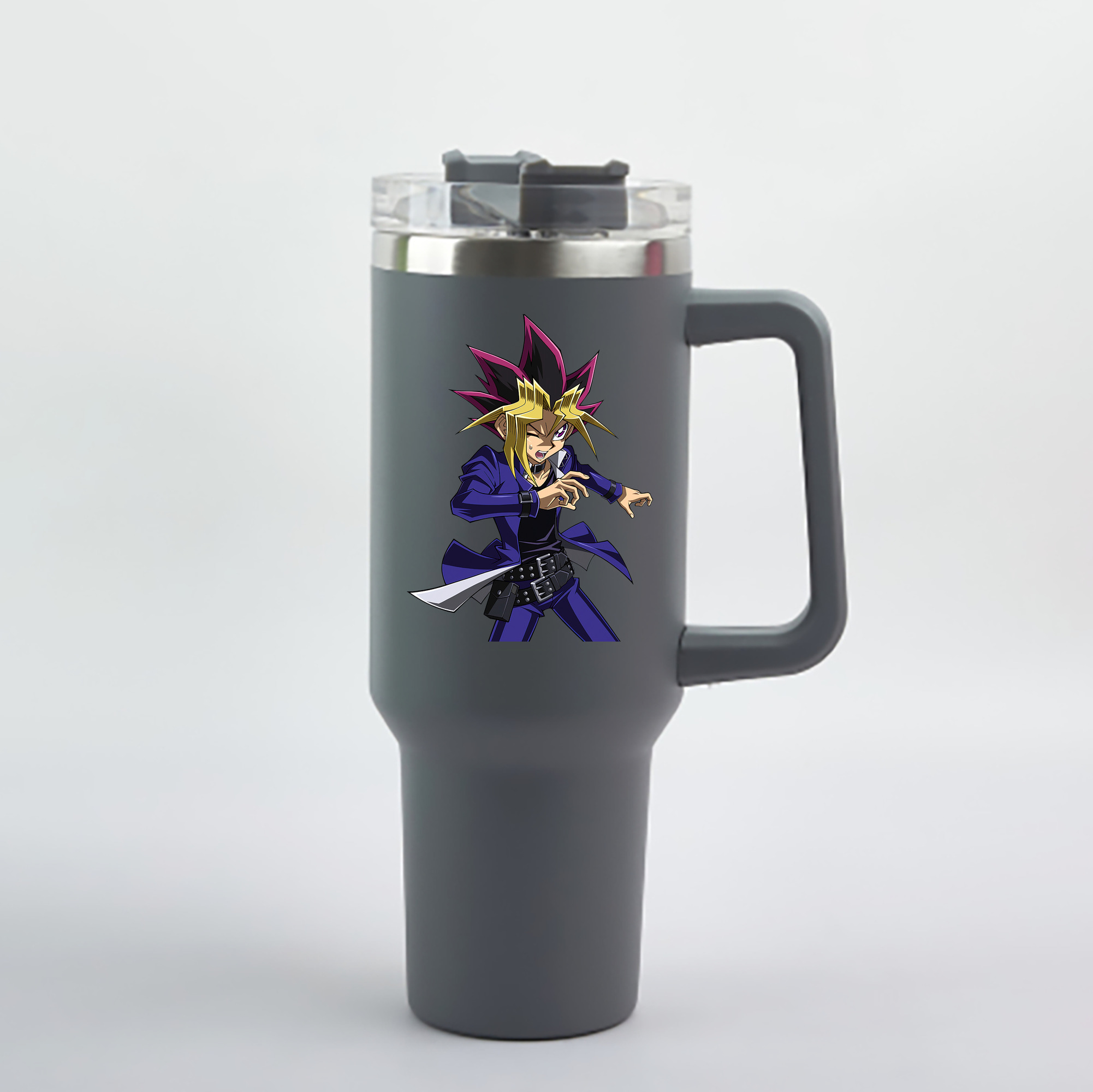 （画像用） 遊☆戯☆王 Yu-Gi-Oh! 1200mL車用タンブラー - クリスタルステッカー（プラスチックストロー付き）
