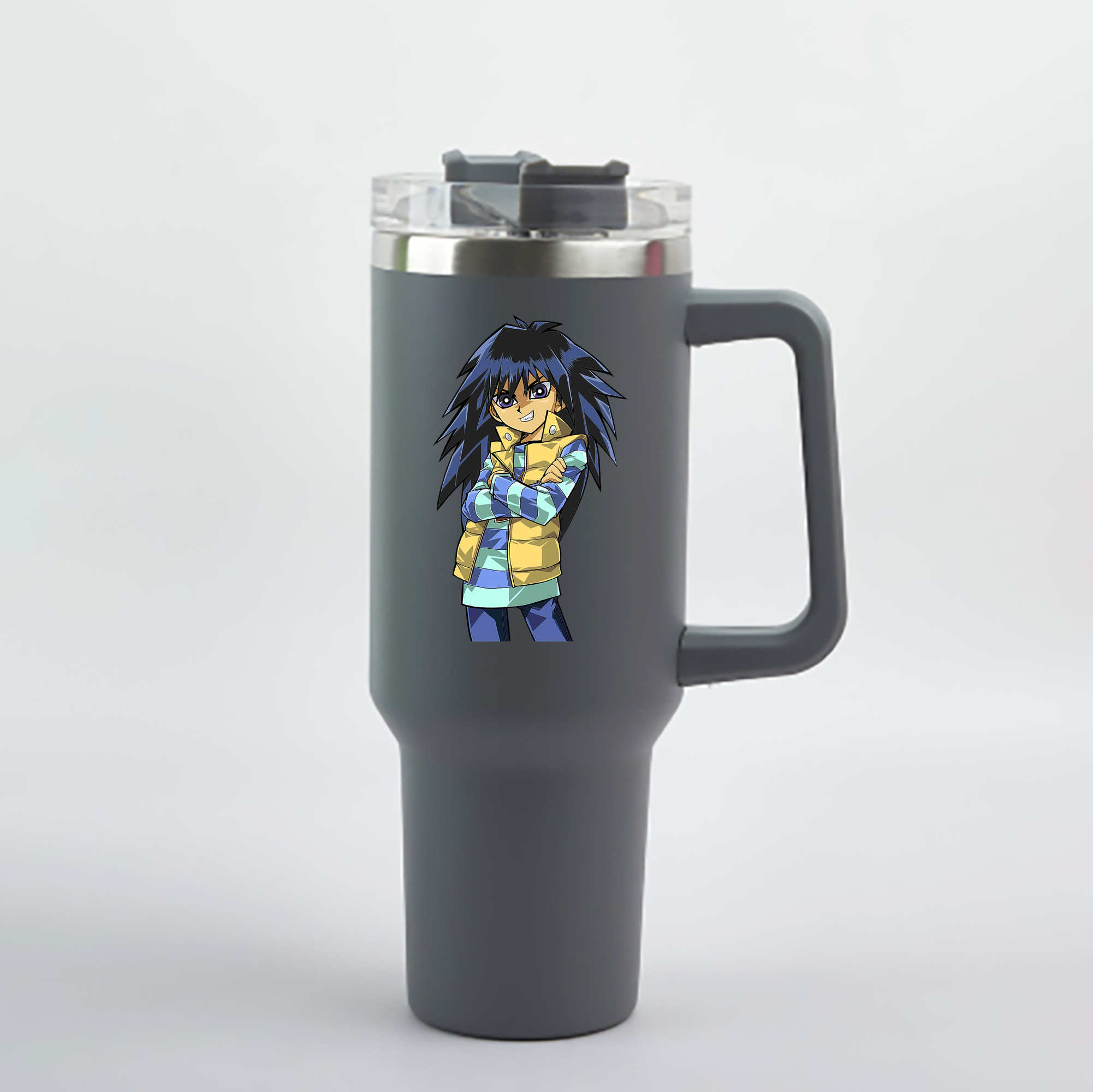 （画像用） 遊☆戯☆王 Yu-Gi-Oh! 1200mL車用タンブラー - クリスタルステッカー（プラスチックストロー付き）