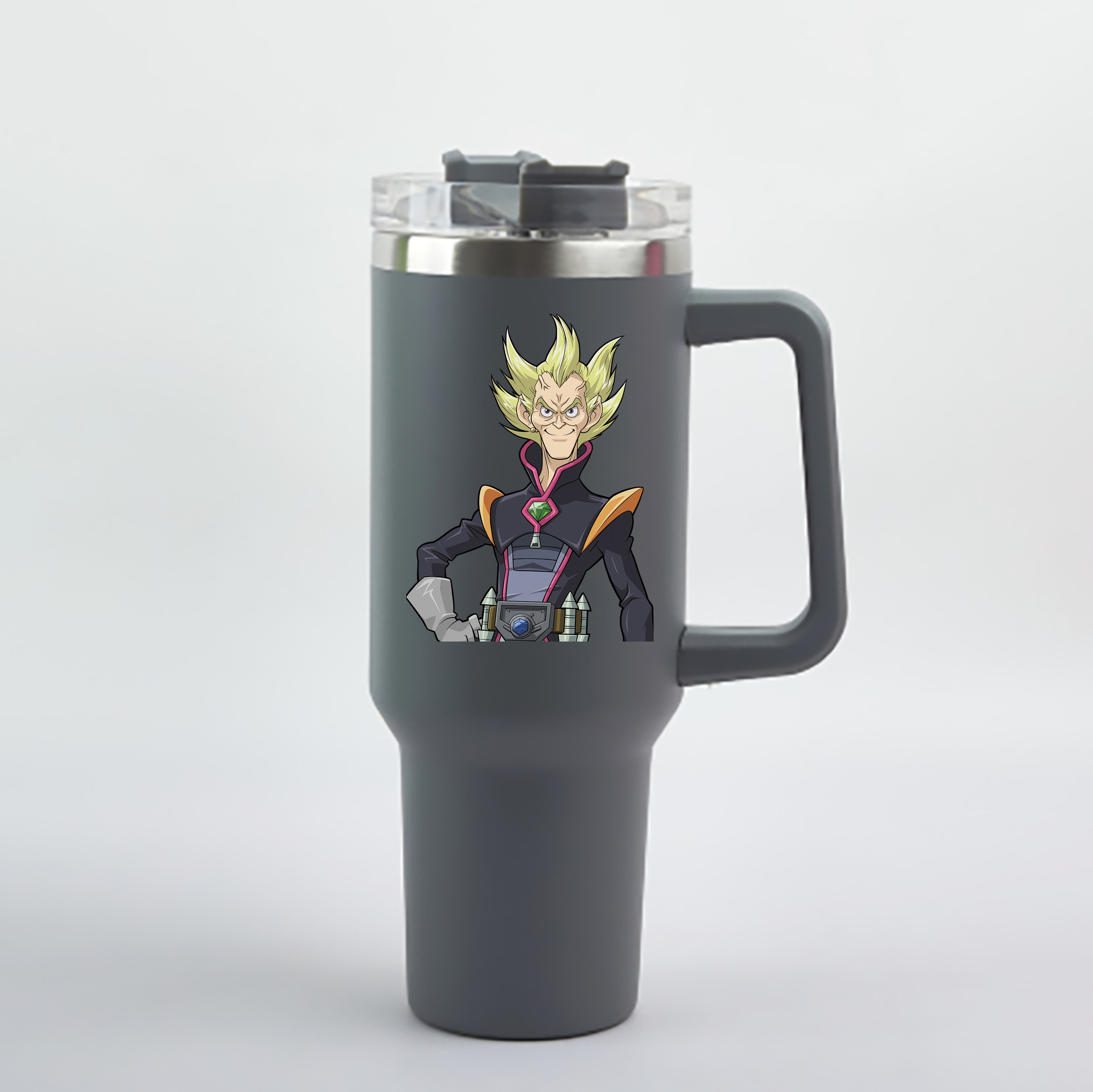 （画像用） 遊☆戯☆王 Yu-Gi-Oh! 1200mL車用タンブラー - クリスタルステッカー（プラスチックストロー付き）