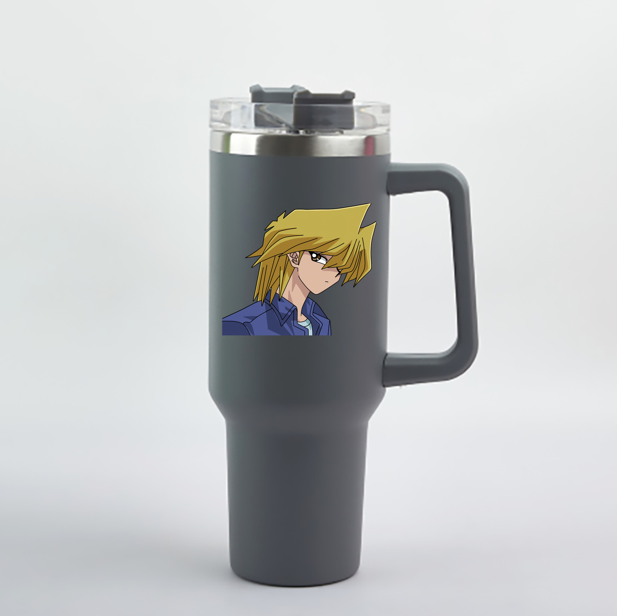 （画像用） 遊☆戯☆王 Yu-Gi-Oh! 1200mL車用タンブラー - クリスタルステッカー（プラスチックストロー付き）