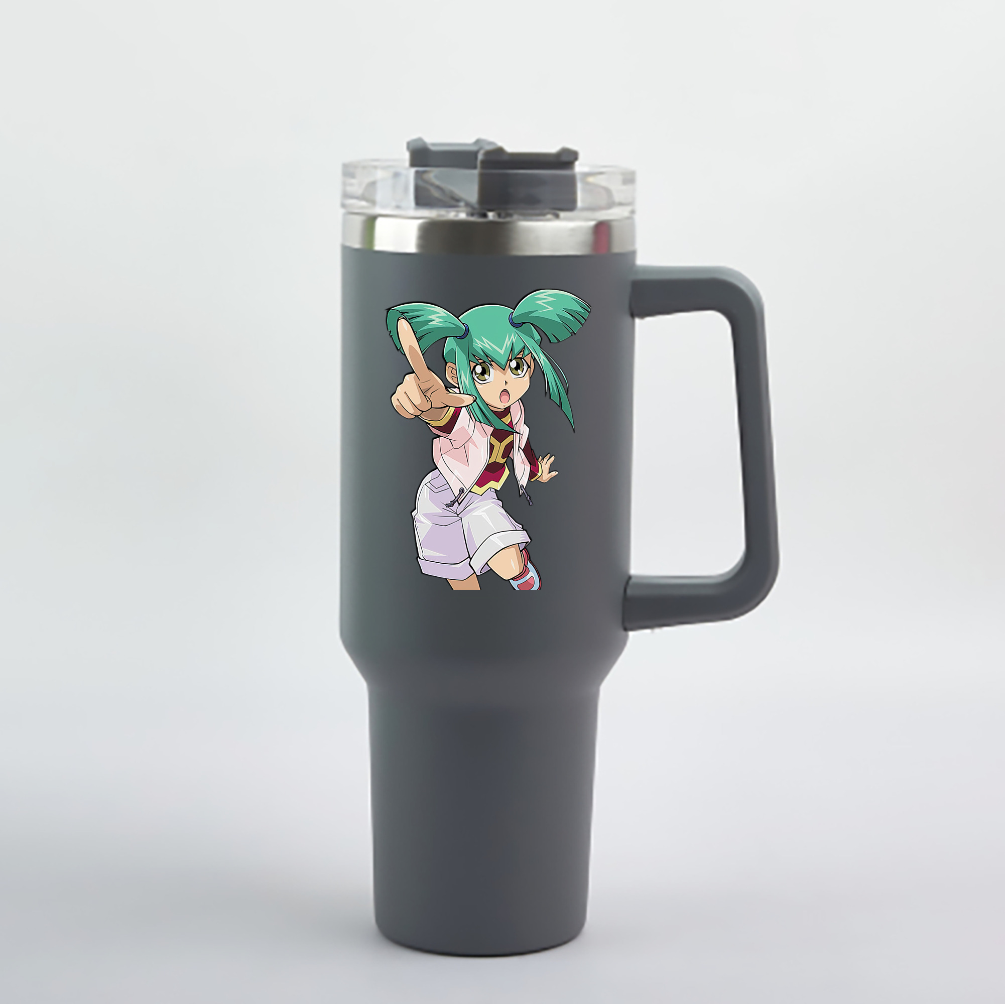 （画像用） 遊☆戯☆王 Yu-Gi-Oh! 1200mL車用タンブラー - クリスタルステッカー（プラスチックストロー付き）