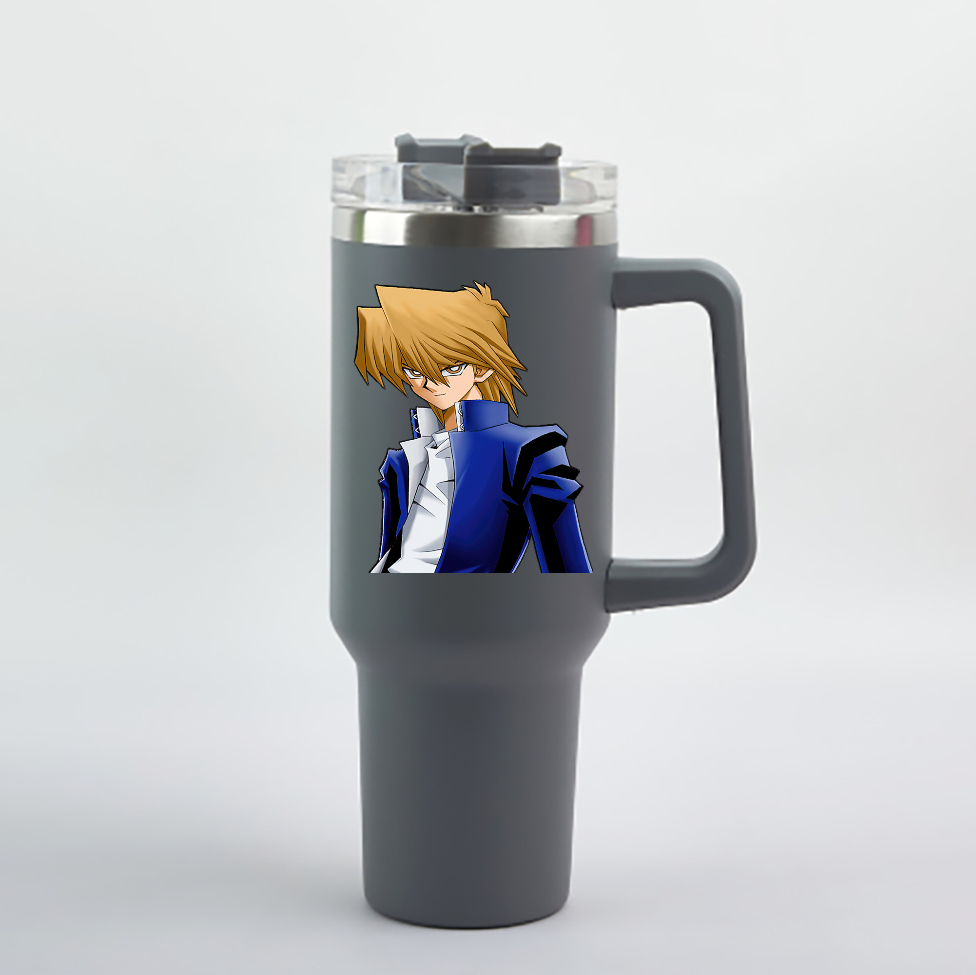 （画像用） 遊☆戯☆王 Yu-Gi-Oh! 1200mL車用タンブラー - クリスタルステッカー（プラスチックストロー付き）
