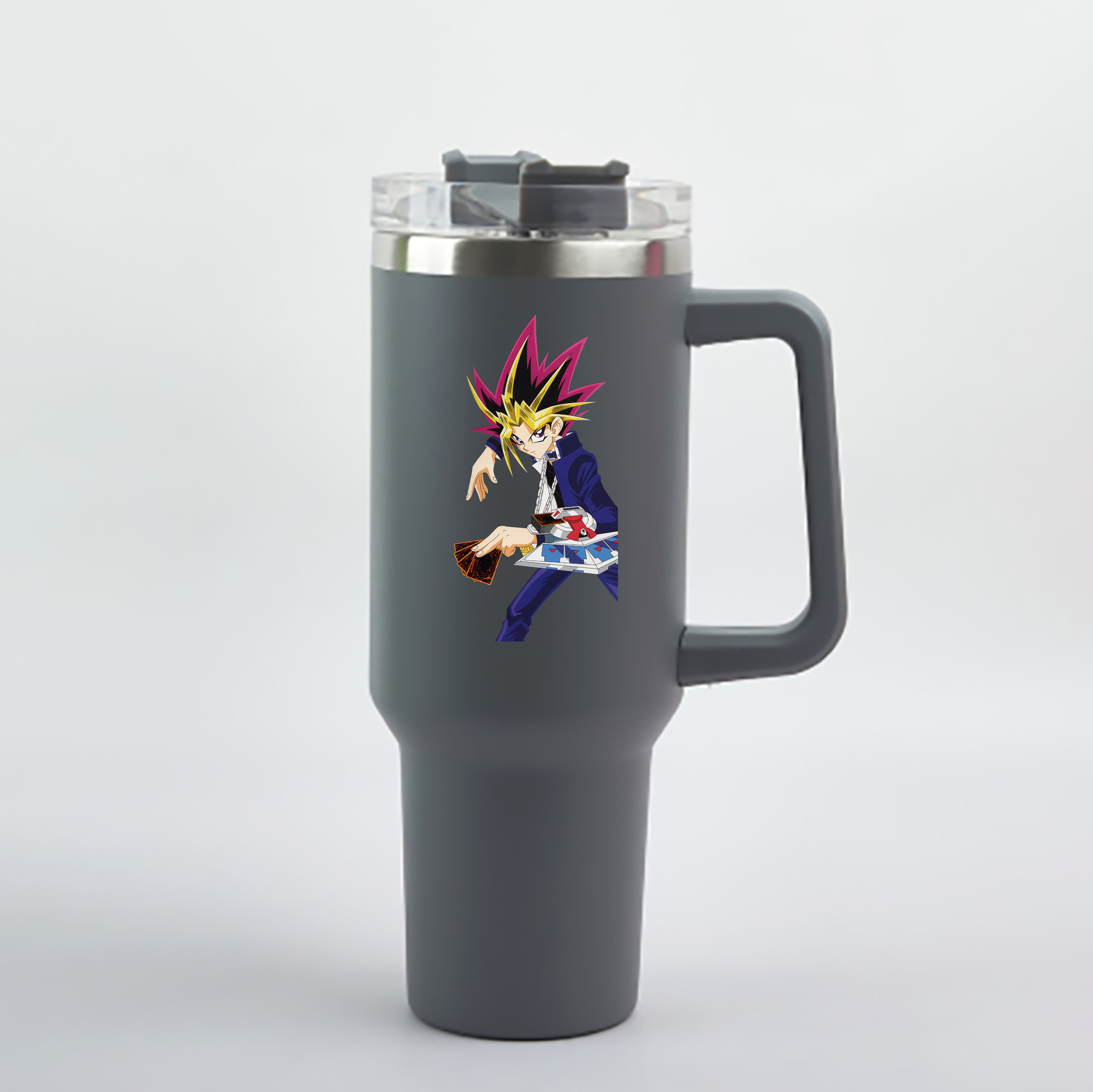（画像用） 遊☆戯☆王 Yu-Gi-Oh! 1200mL車用タンブラー - クリスタルステッカー（プラスチックストロー付き）