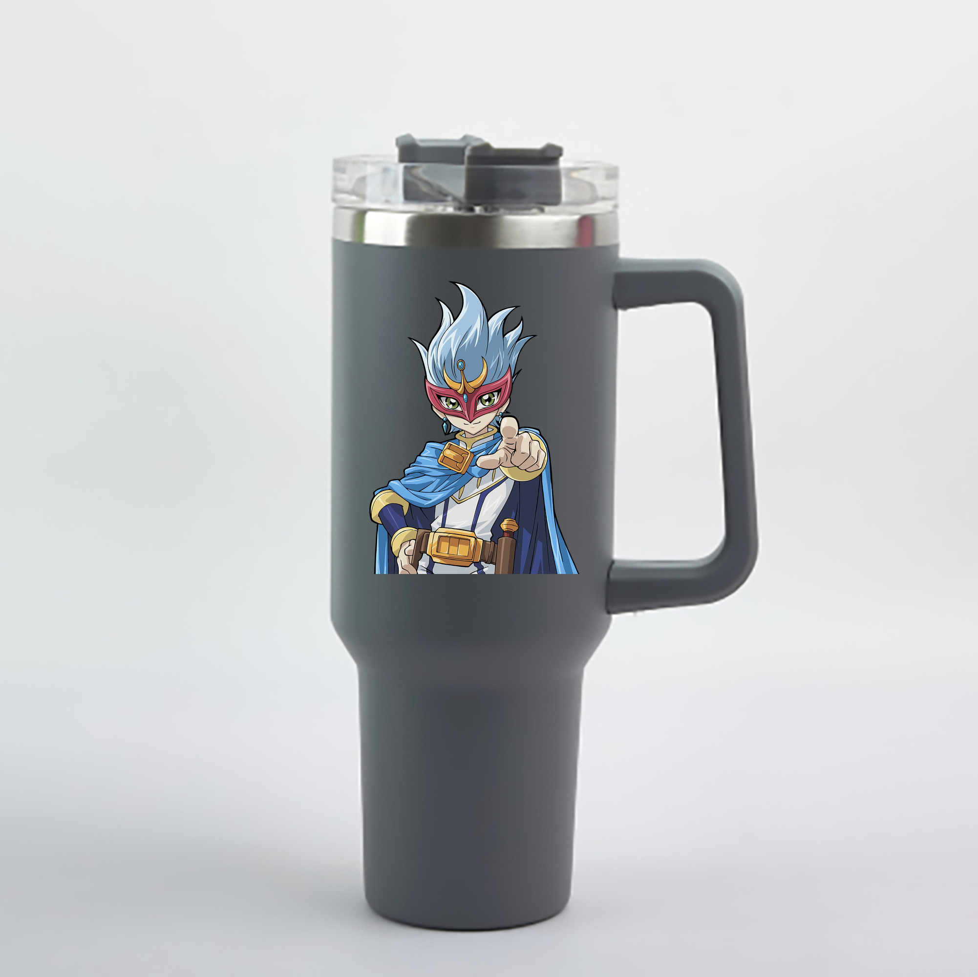 （画像用） 遊☆戯☆王 Yu-Gi-Oh! 1200mL車用タンブラー - クリスタルステッカー（プラスチックストロー付き）