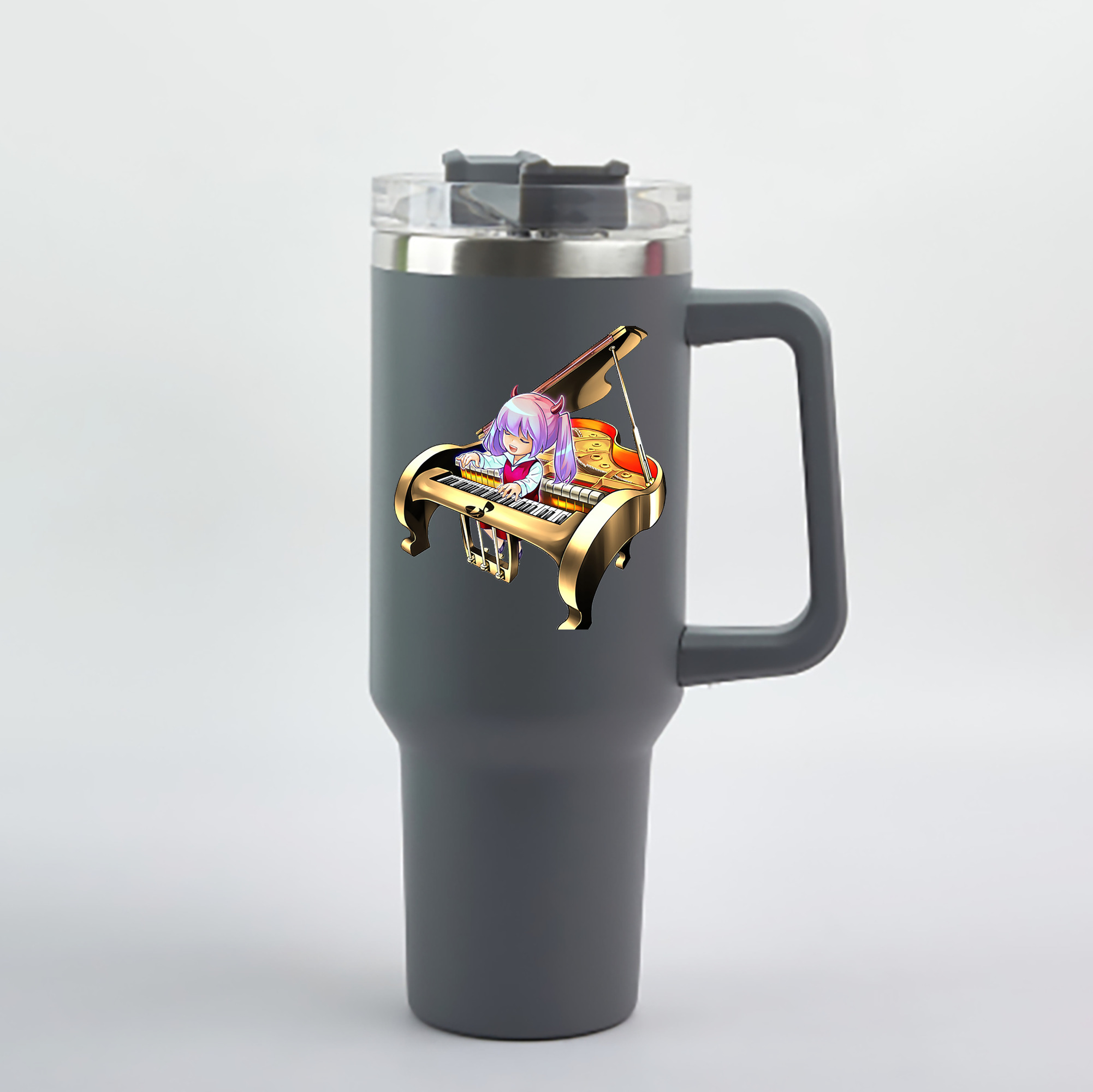 （画像用） 遊☆戯☆王 Yu-Gi-Oh! 1200mL車用タンブラー - クリスタルステッカー（プラスチックストロー付き）