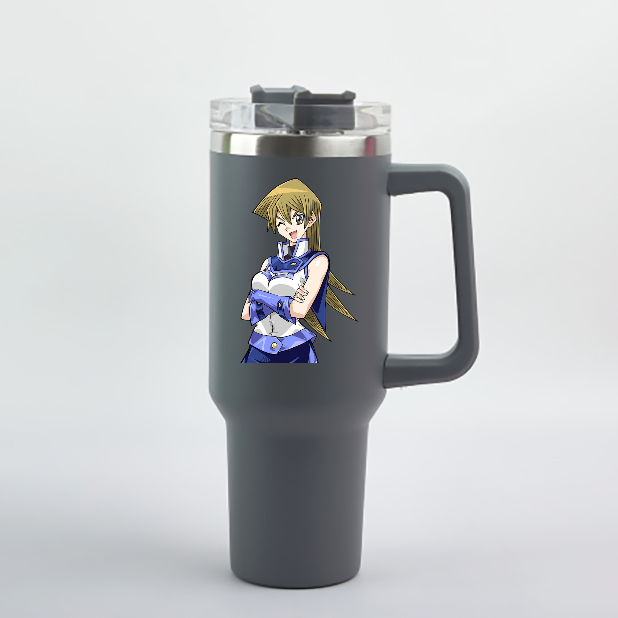 （画像用） 遊☆戯☆王 Yu-Gi-Oh! 1200mL車用タンブラー - クリスタルステッカー（プラスチックストロー付き）