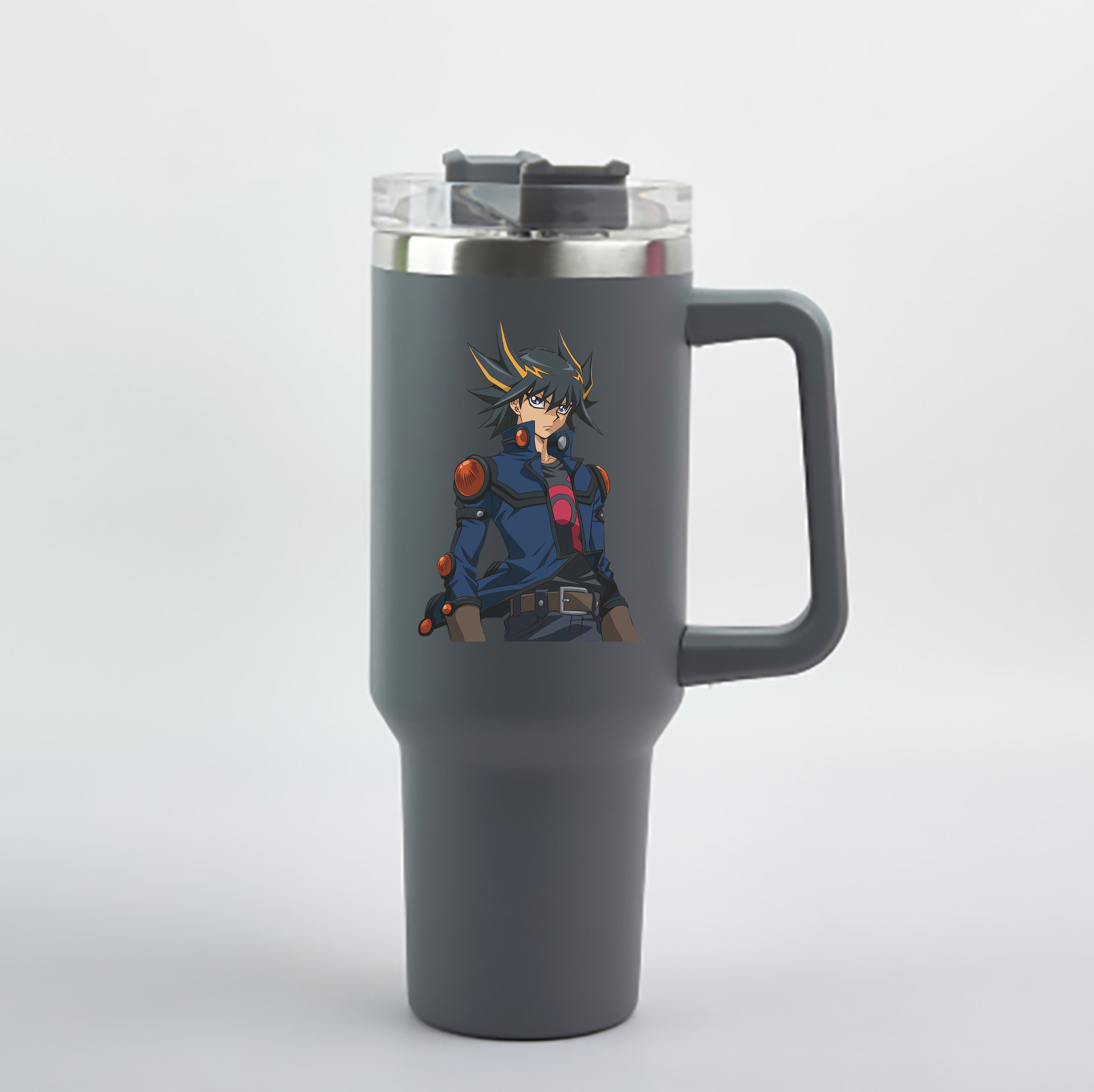 （画像用） 遊☆戯☆王 Yu-Gi-Oh! 1200mL車用タンブラー - クリスタルステッカー（プラスチックストロー付き）