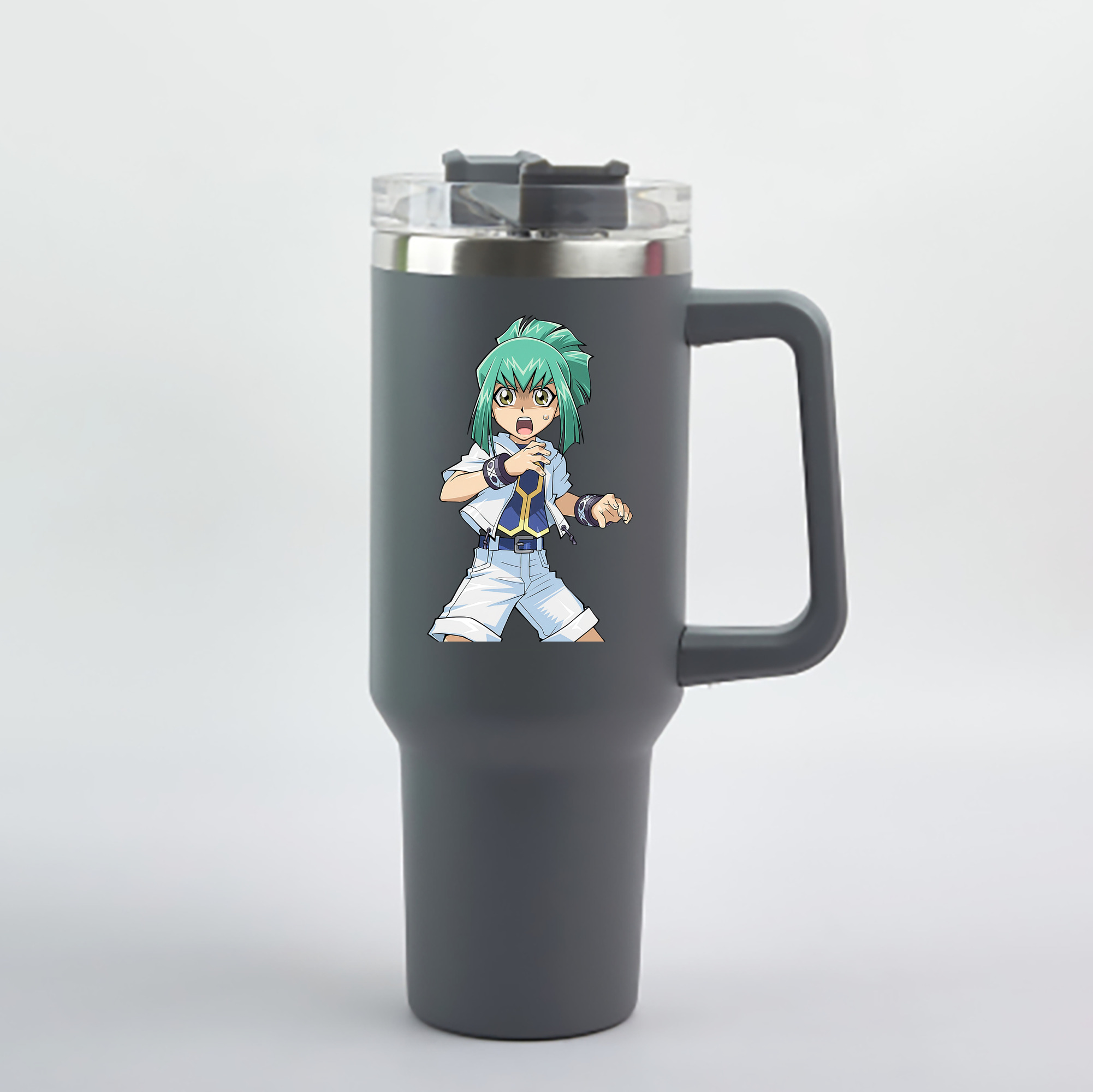 （画像用） 遊☆戯☆王 Yu-Gi-Oh! 1200mL車用タンブラー - クリスタルステッカー（プラスチックストロー付き）