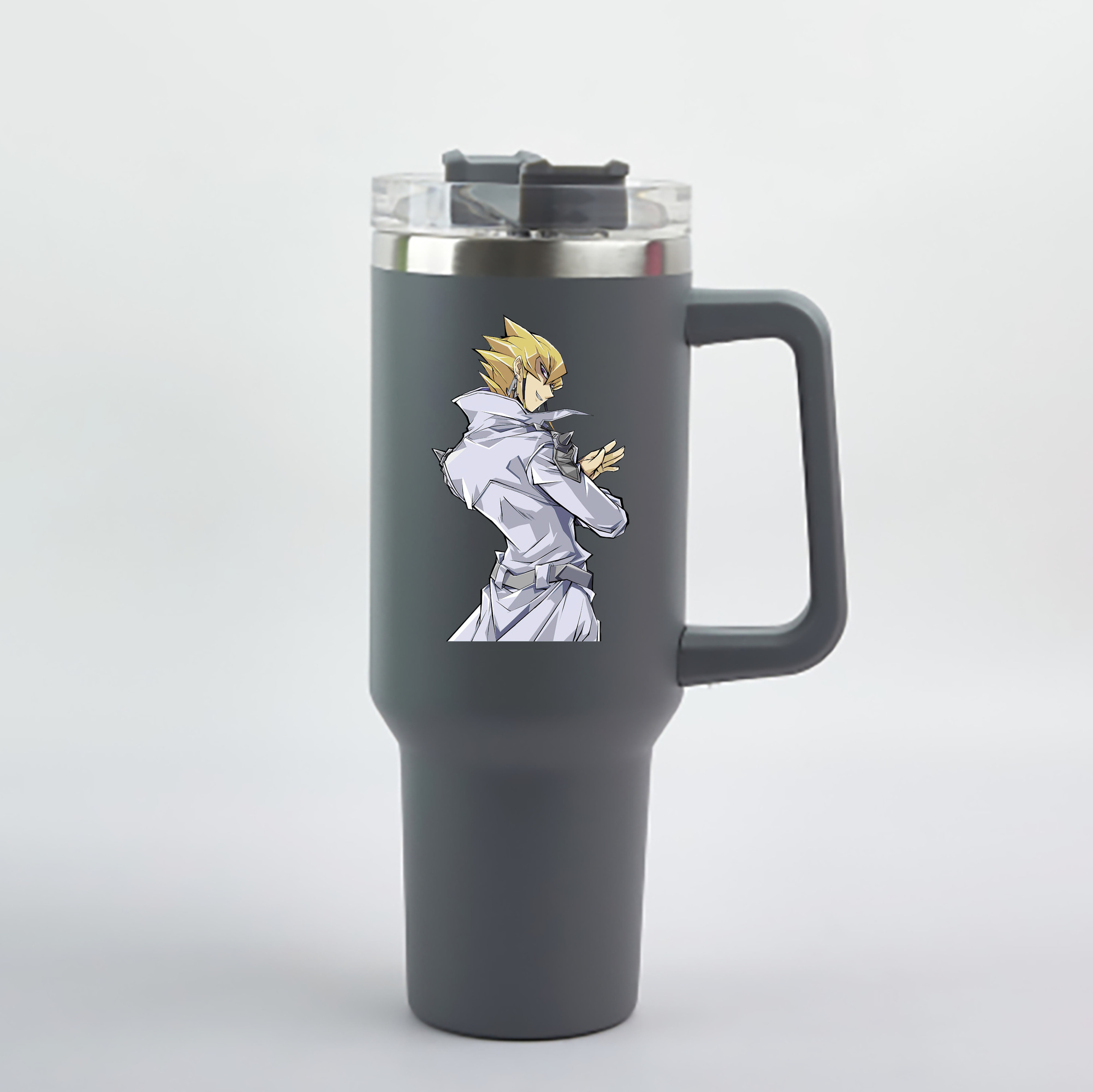 （画像用） 遊☆戯☆王 Yu-Gi-Oh! 1200mL車用タンブラー - クリスタルステッカー（プラスチックストロー付き）