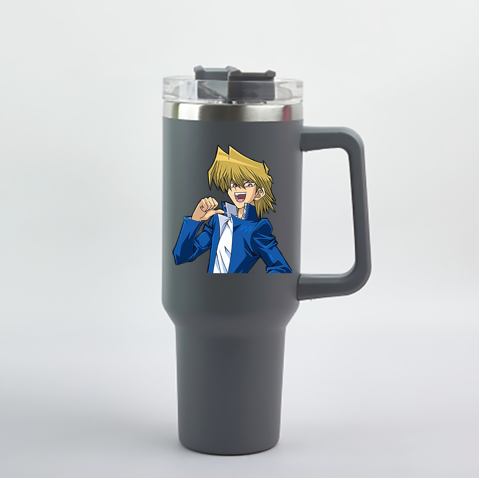 （画像用） 遊☆戯☆王 Yu-Gi-Oh! 1200mL車用タンブラー - クリスタルステッカー（プラスチックストロー付き）