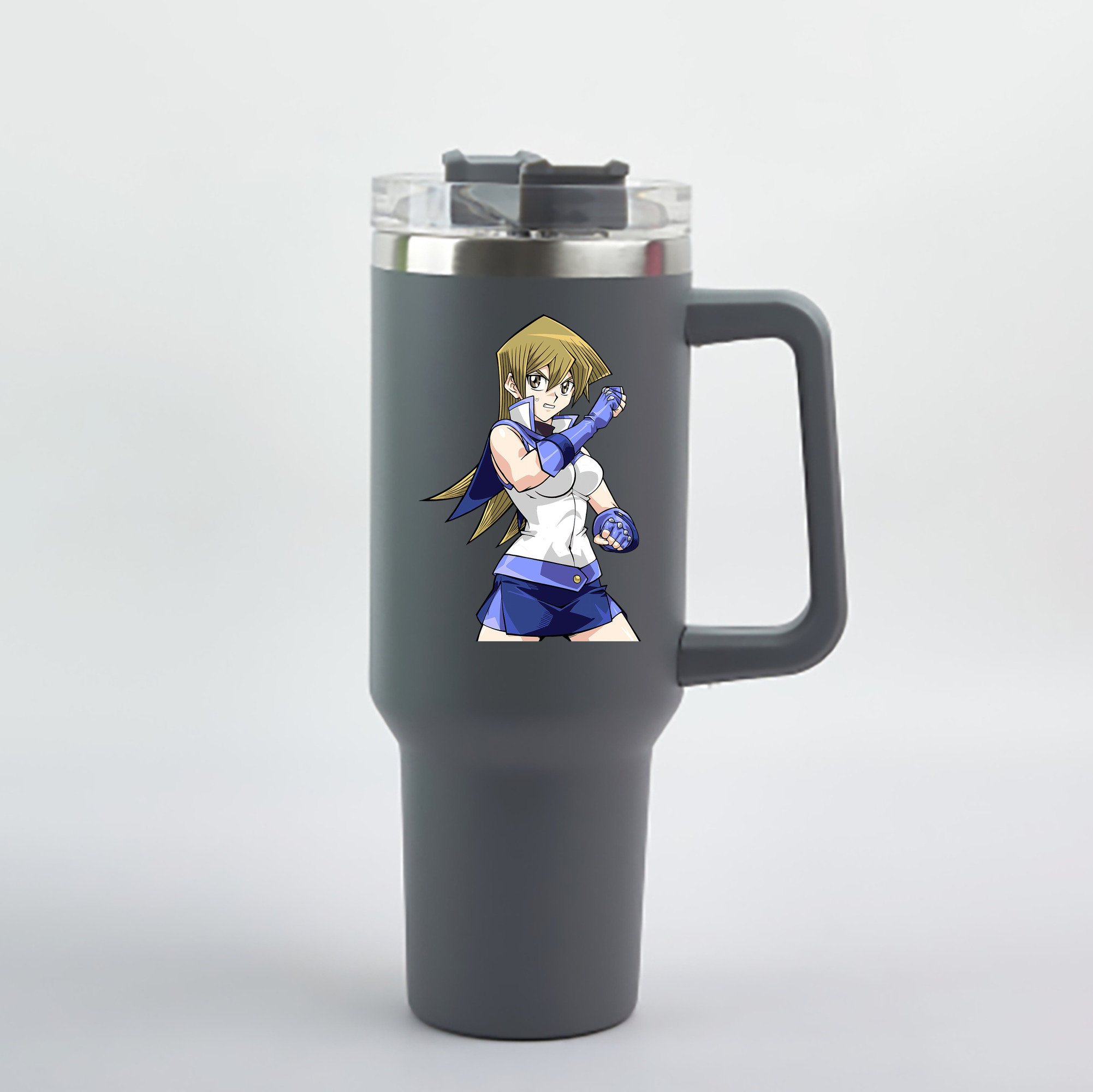 （画像用） 遊☆戯☆王 Yu-Gi-Oh! 1200mL車用タンブラー - クリスタルステッカー（プラスチックストロー付き）