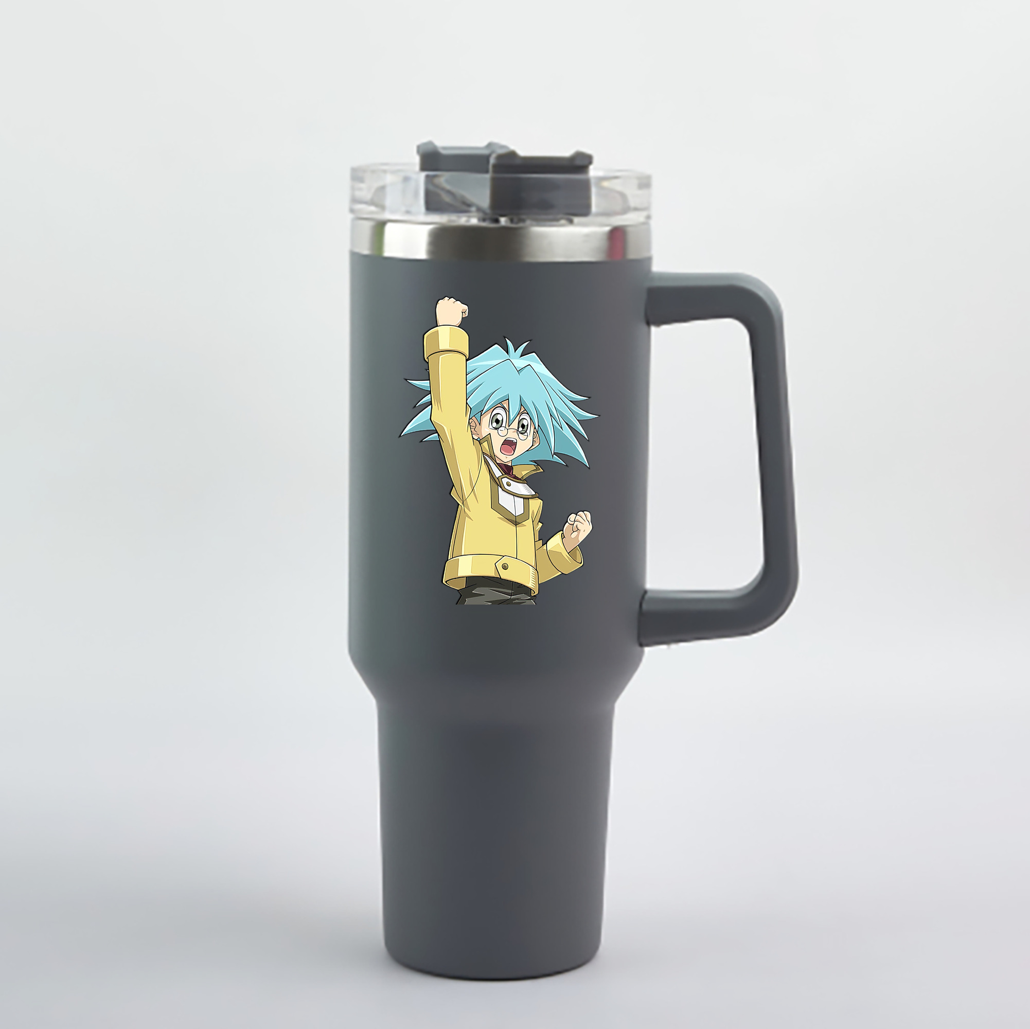 （画像用） 遊☆戯☆王 Yu-Gi-Oh! 1200mL車用タンブラー - クリスタルステッカー（プラスチックストロー付き）