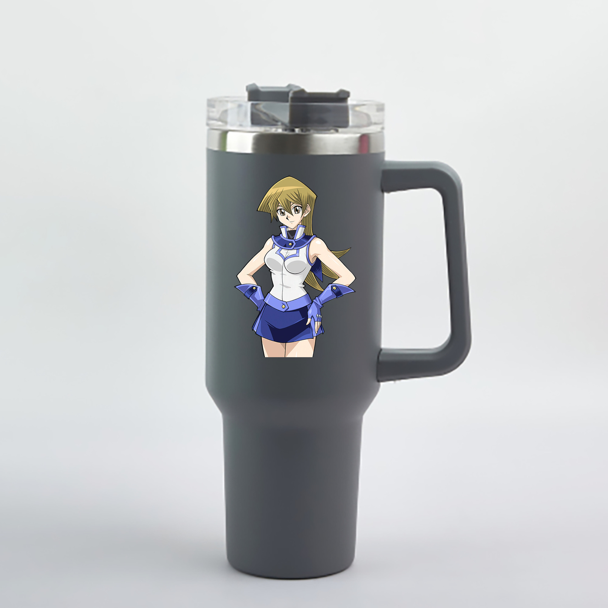 （画像用） 遊☆戯☆王 Yu-Gi-Oh! 1200mL車用タンブラー - クリスタルステッカー（プラスチックストロー付き）