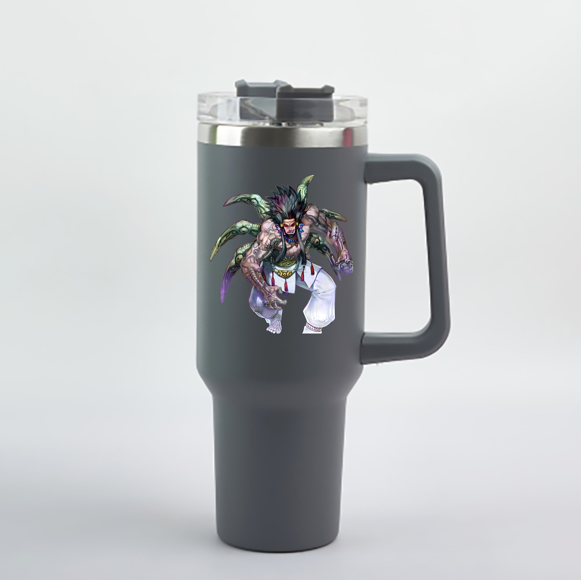 （画像用） 遊☆戯☆王 Yu-Gi-Oh! 1200mL車用タンブラー - クリスタルステッカー（プラスチックストロー付き）