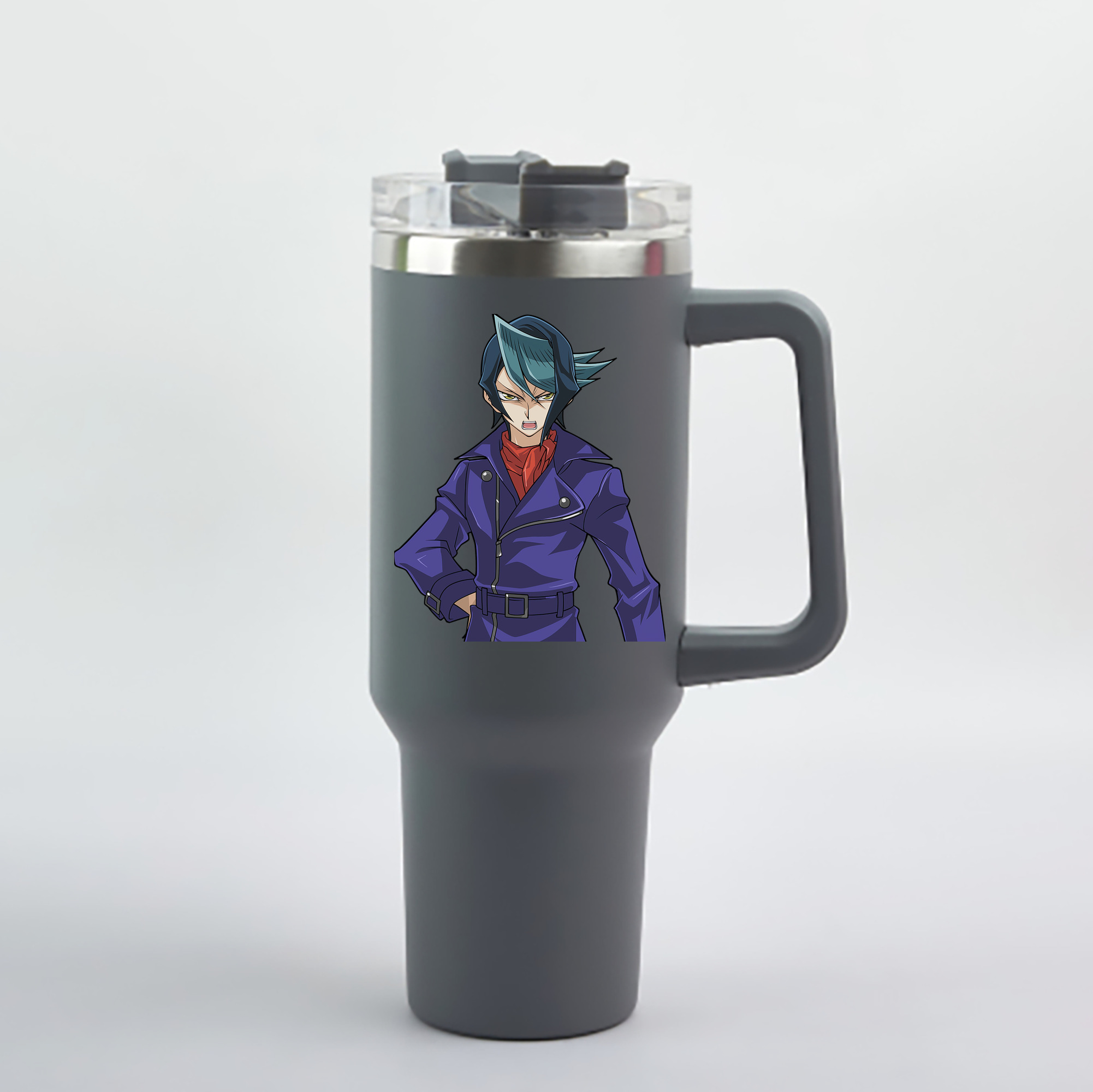 （画像用） 遊☆戯☆王 Yu-Gi-Oh! 1200mL車用タンブラー - クリスタルステッカー（プラスチックストロー付き）
