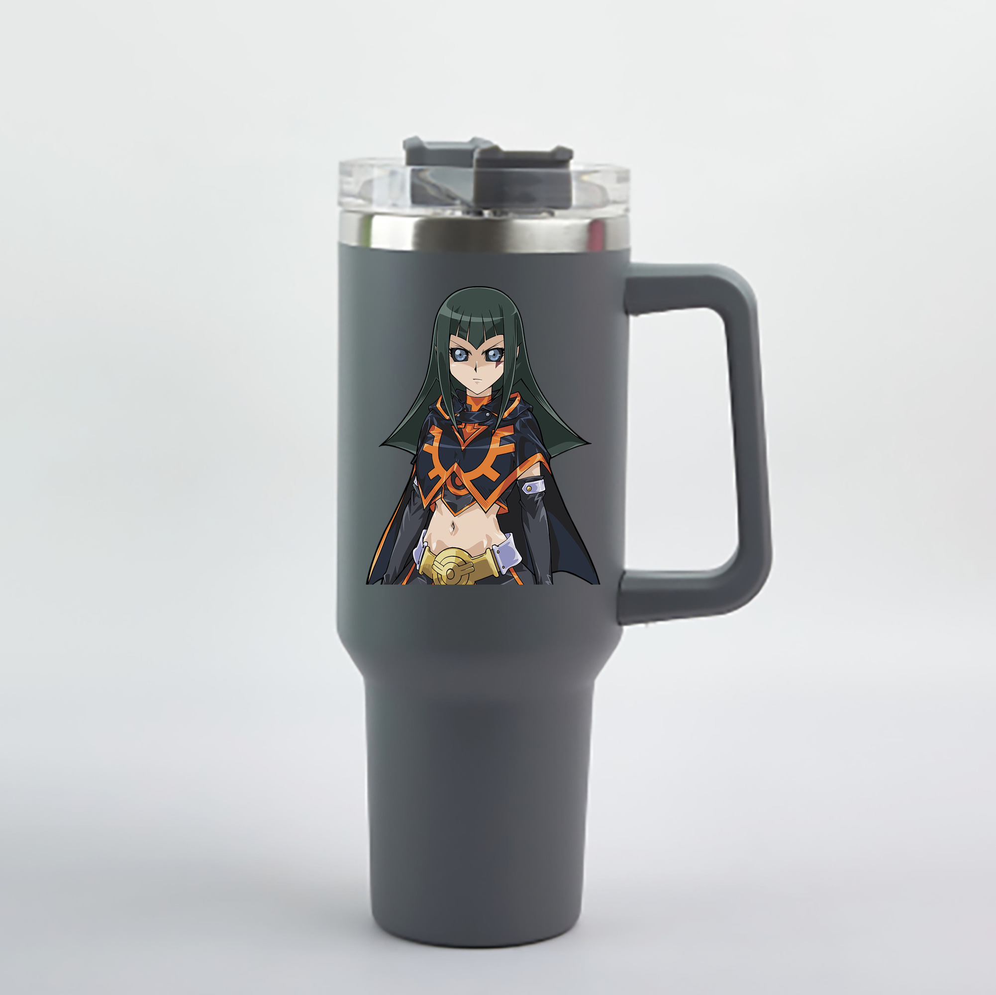 （画像用） 遊☆戯☆王 Yu-Gi-Oh! 1200mL車用タンブラー - クリスタルステッカー（プラスチックストロー付き）