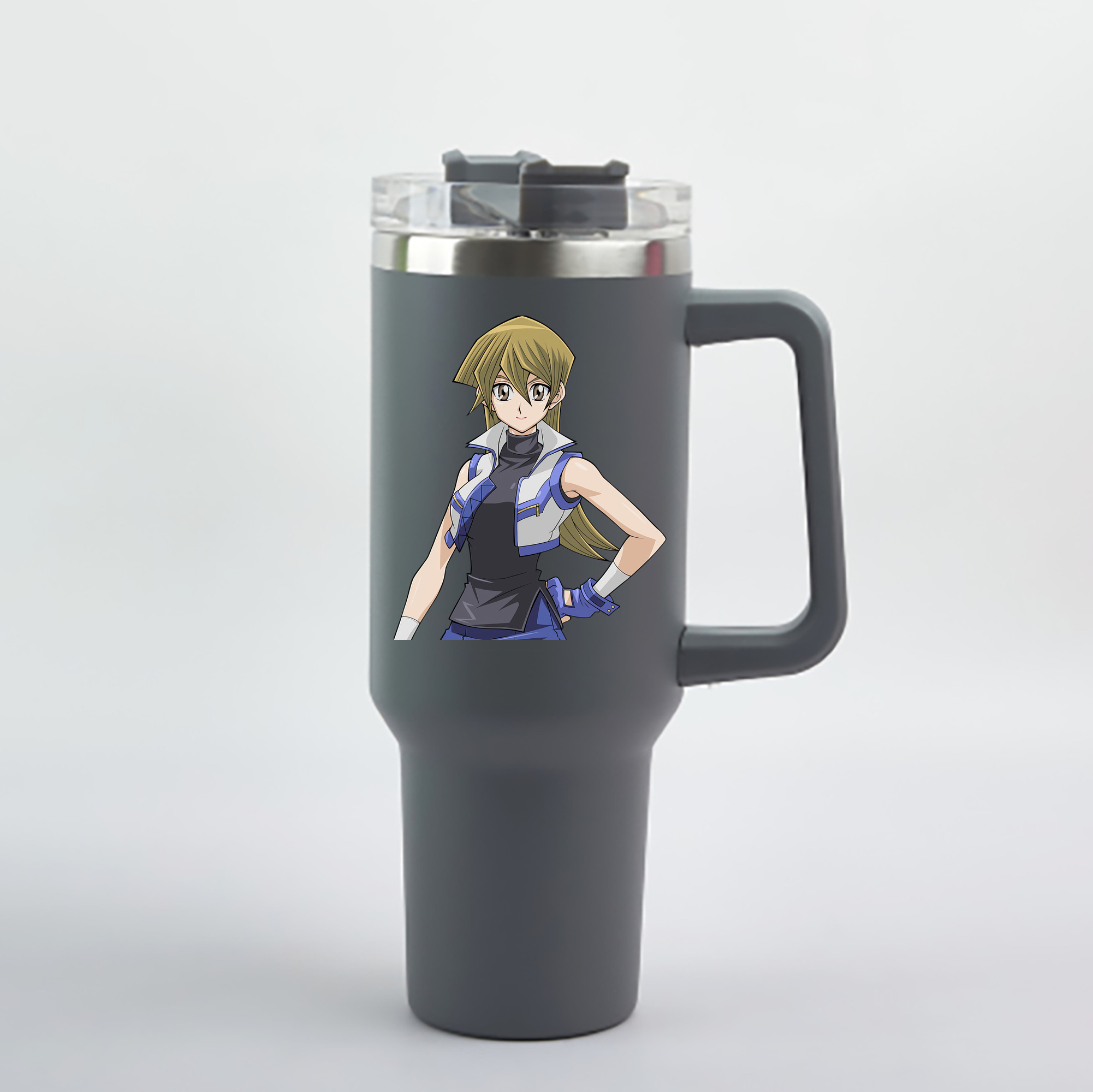 （画像用） 遊☆戯☆王 Yu-Gi-Oh! 1200mL車用タンブラー - クリスタルステッカー（プラスチックストロー付き）