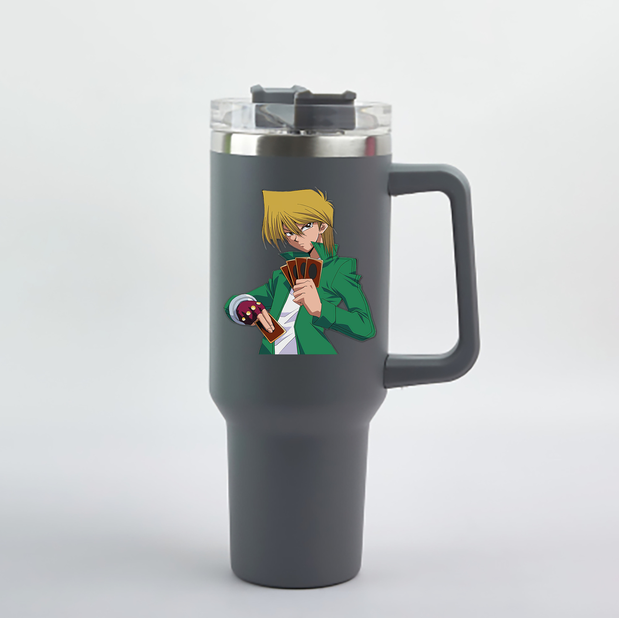 （画像用） 遊☆戯☆王 Yu-Gi-Oh! 1200mL車用タンブラー - クリスタルステッカー（プラスチックストロー付き）