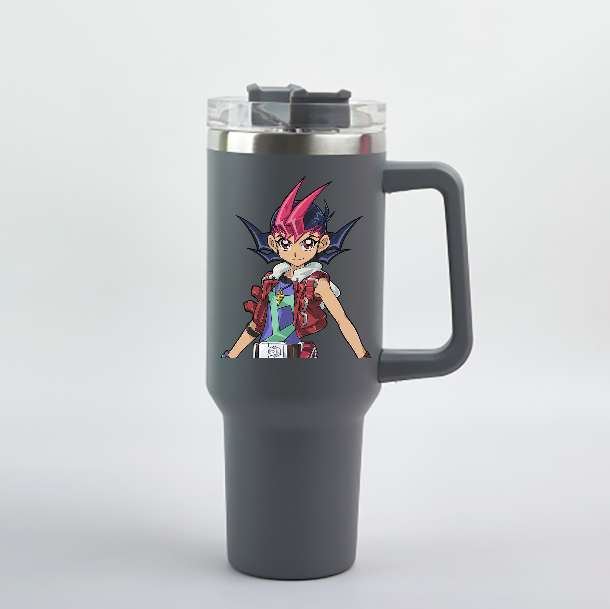 （画像用） 遊☆戯☆王 Yu-Gi-Oh! 1200mL車用タンブラー - クリスタルステッカー（プラスチックストロー付き）