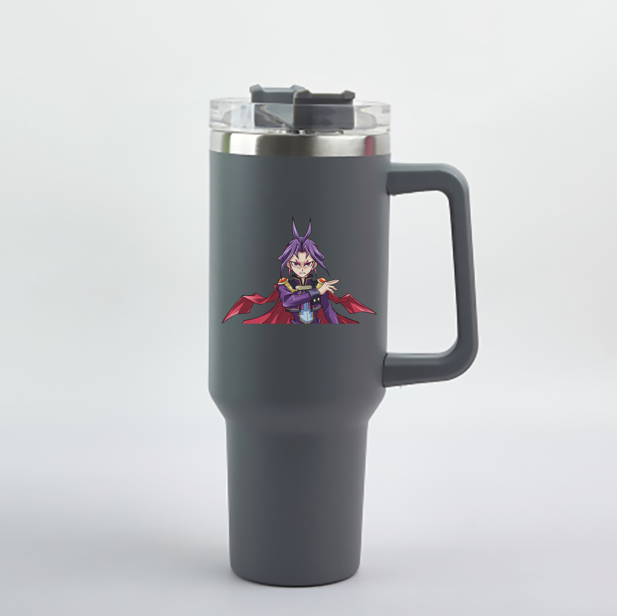 （画像用） 遊☆戯☆王 Yu-Gi-Oh! 1200mL車用タンブラー - クリスタルステッカー（プラスチックストロー付き）