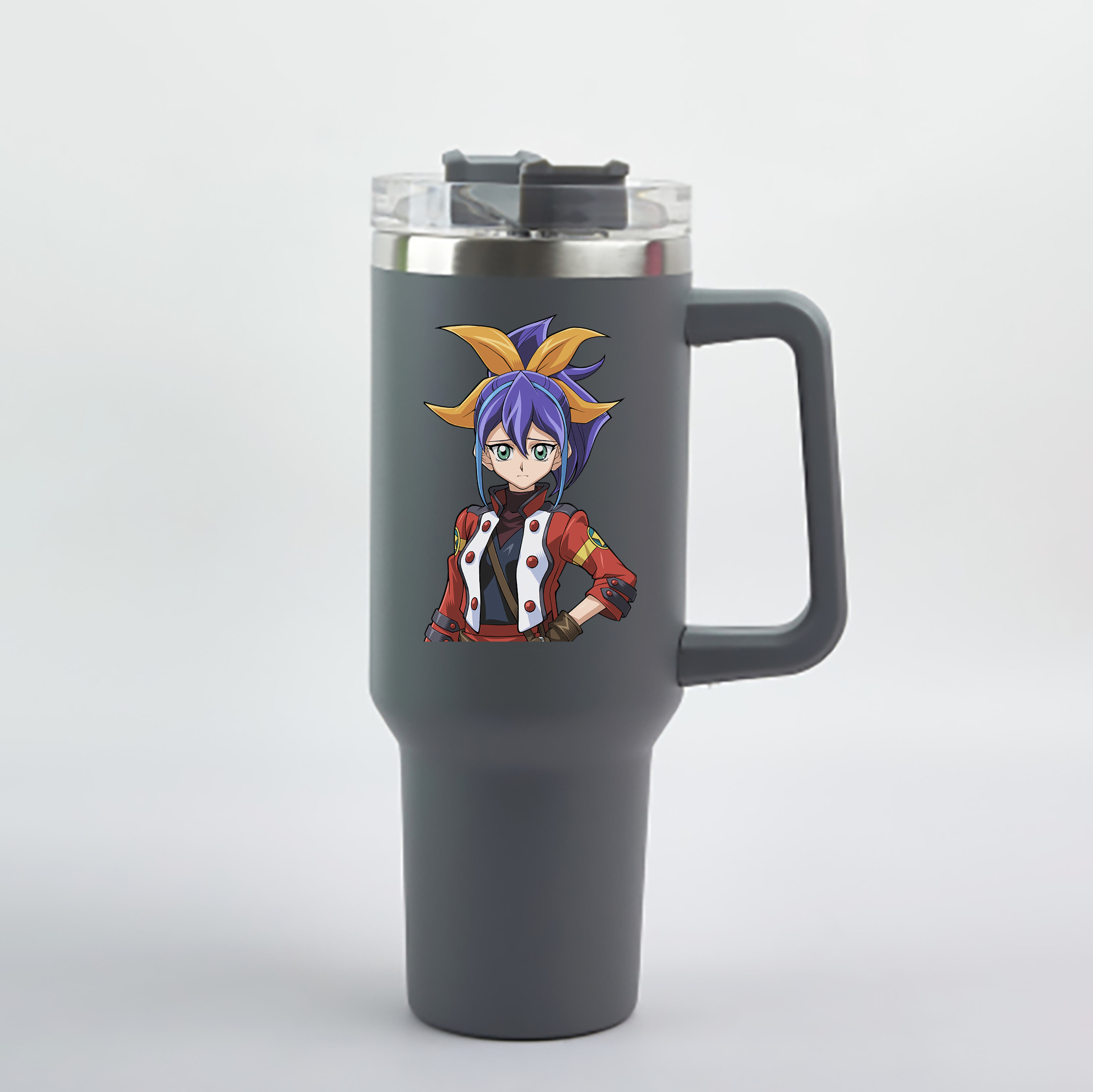 （画像用） 遊☆戯☆王 Yu-Gi-Oh! 1200mL車用タンブラー - クリスタルステッカー（プラスチックストロー付き）