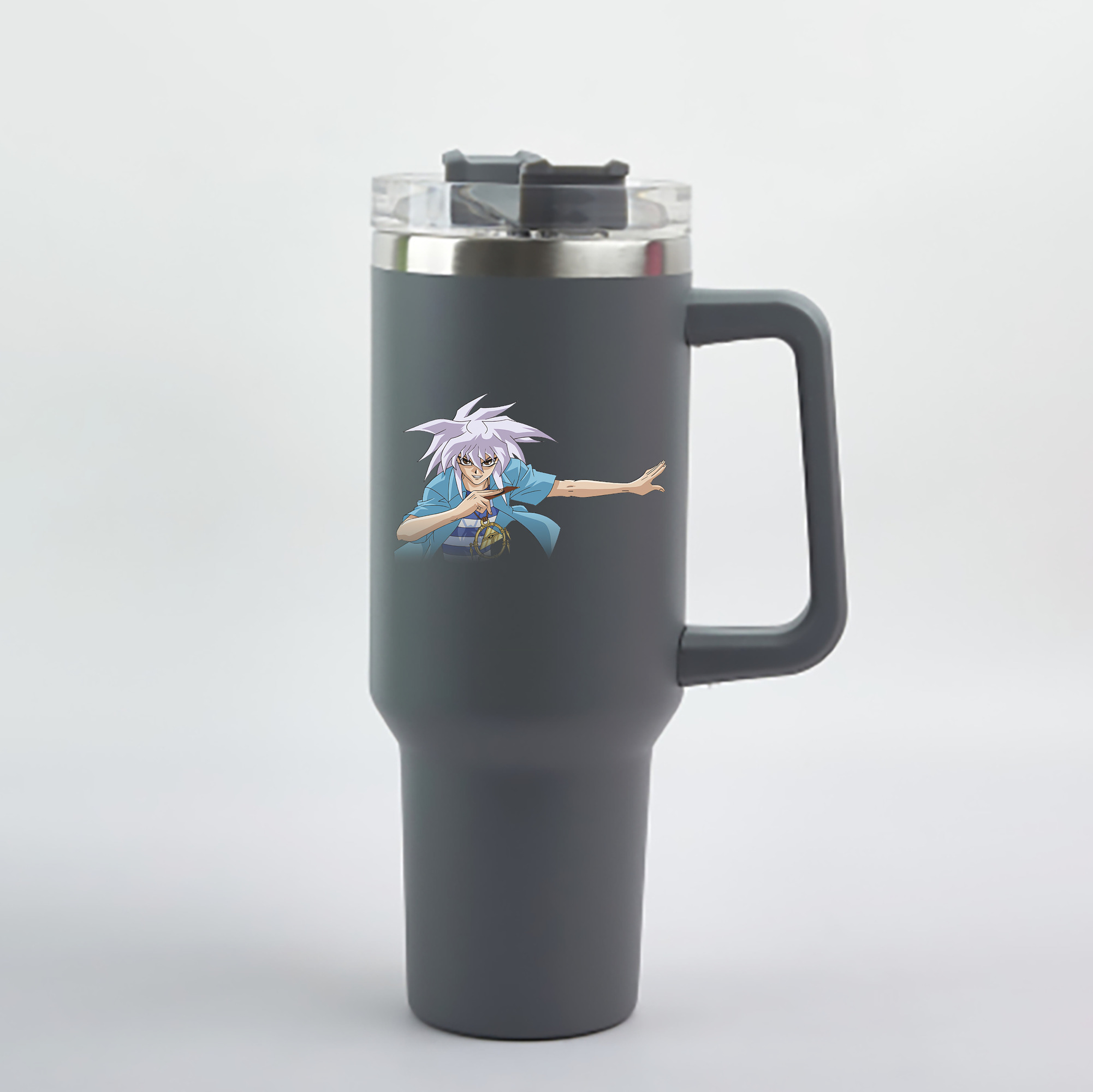 （画像用） 遊☆戯☆王 Yu-Gi-Oh! 1200mL車用タンブラー - クリスタルステッカー（プラスチックストロー付き）