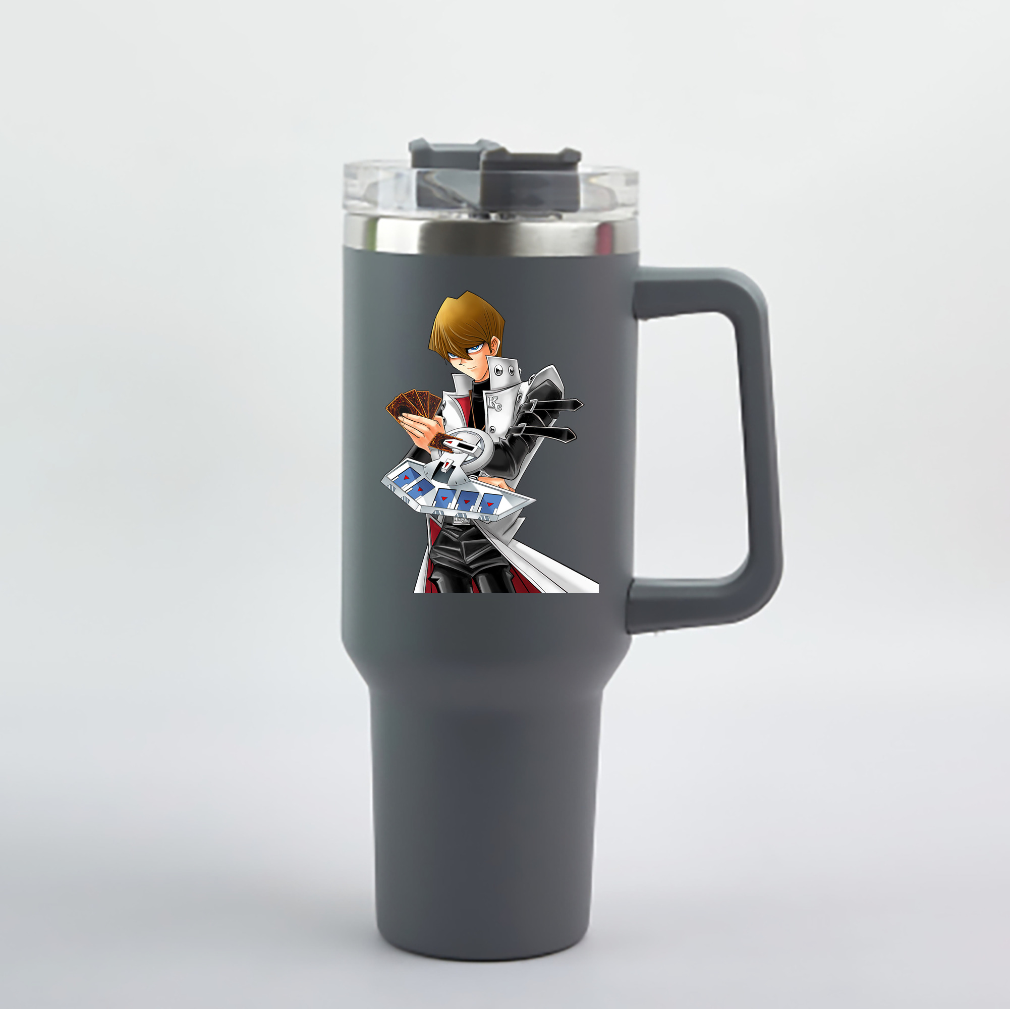（画像用） 遊☆戯☆王 Yu-Gi-Oh! 1200mL車用タンブラー - クリスタルステッカー（プラスチックストロー付き）