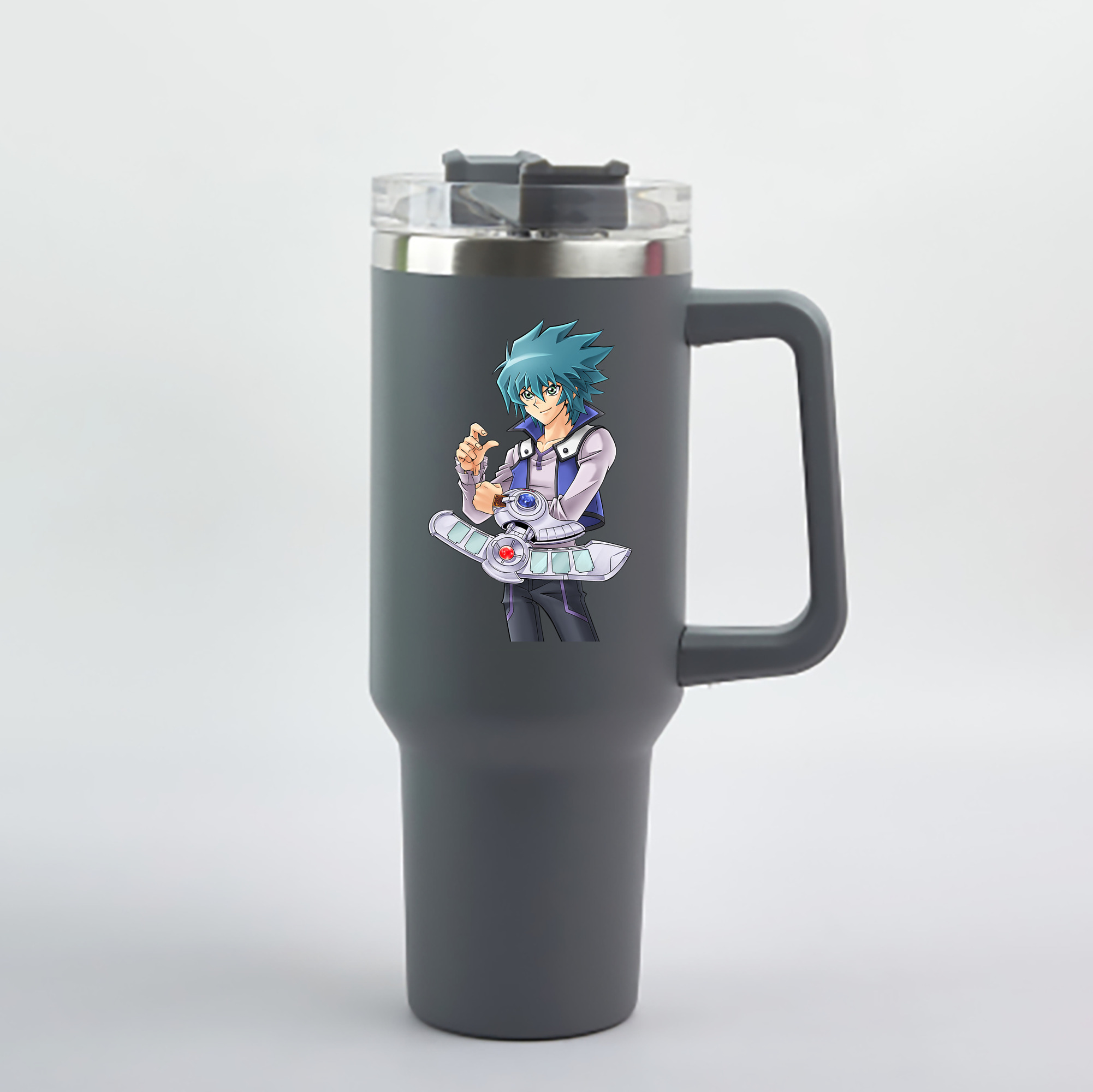 （画像用） 遊☆戯☆王 Yu-Gi-Oh! 1200mL車用タンブラー - クリスタルステッカー（プラスチックストロー付き）