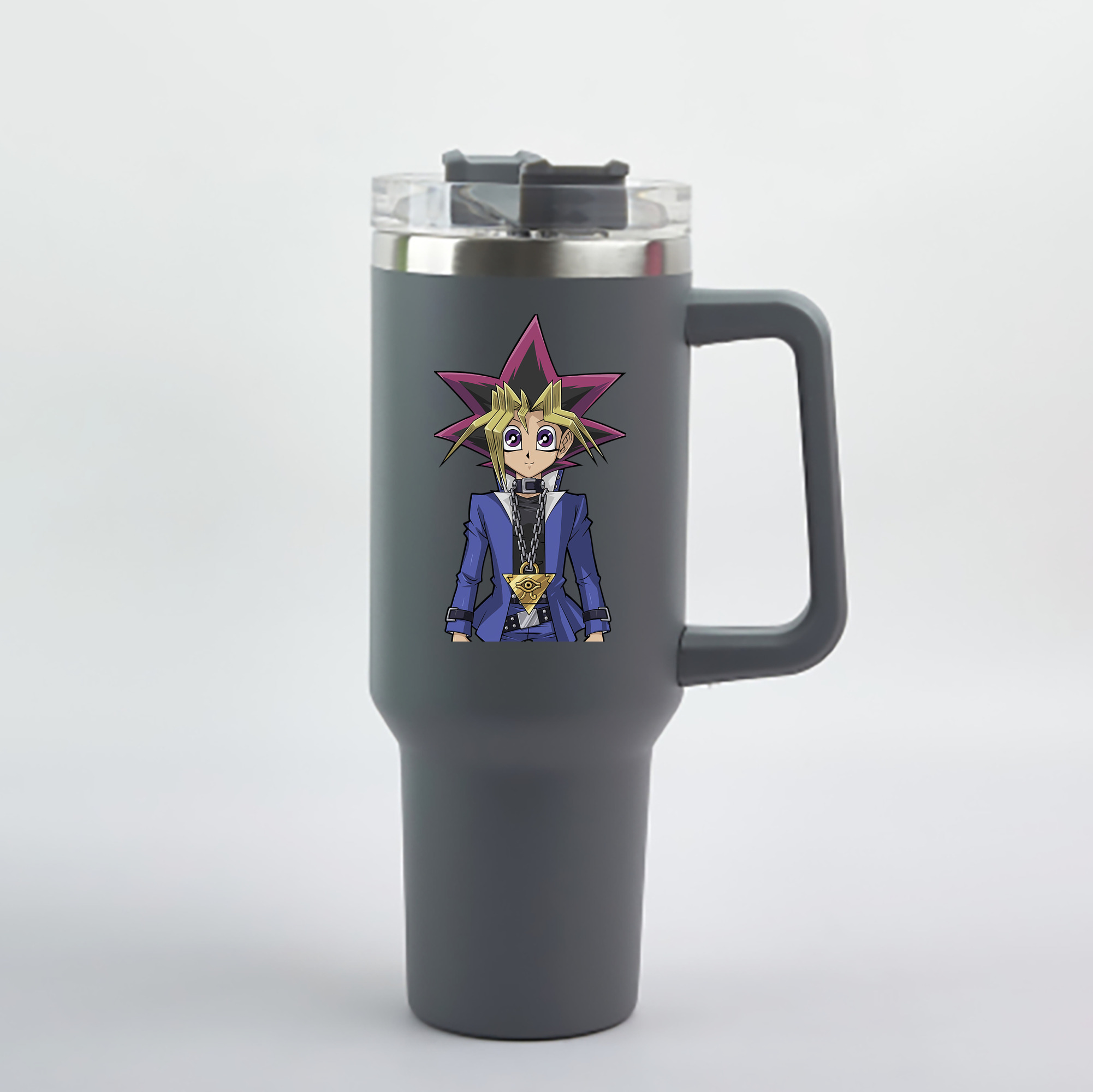 （画像用） 遊☆戯☆王 Yu-Gi-Oh! 1200mL車用タンブラー - クリスタルステッカー（プラスチックストロー付き）