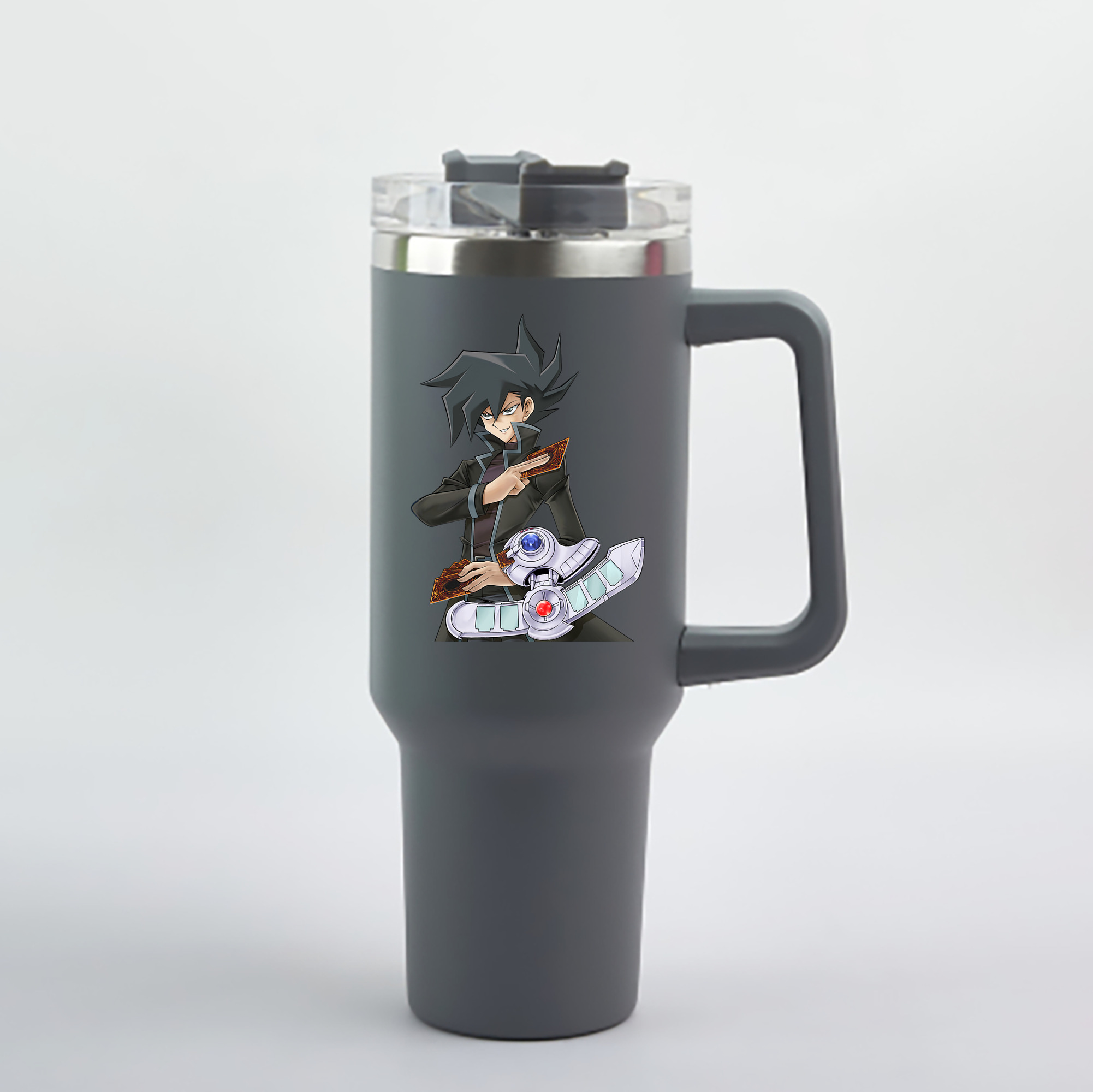 （画像用） 遊☆戯☆王 Yu-Gi-Oh! 1200mL車用タンブラー - クリスタルステッカー（プラスチックストロー付き）