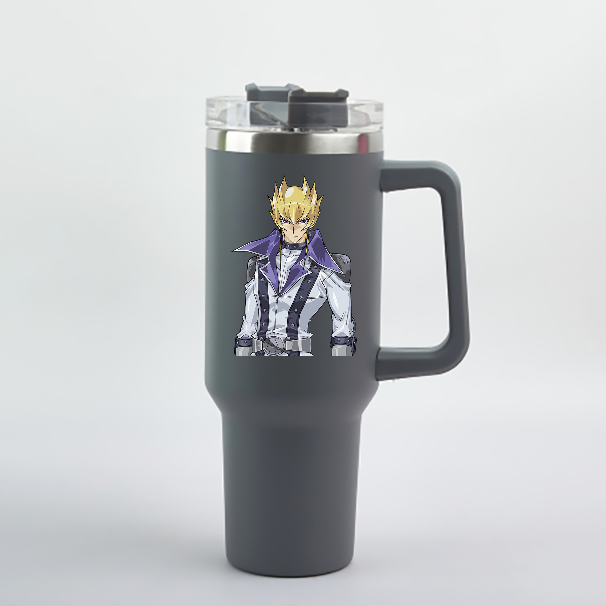 （画像用） 遊☆戯☆王 Yu-Gi-Oh! 1200mL車用タンブラー - クリスタルステッカー（プラスチックストロー付き）