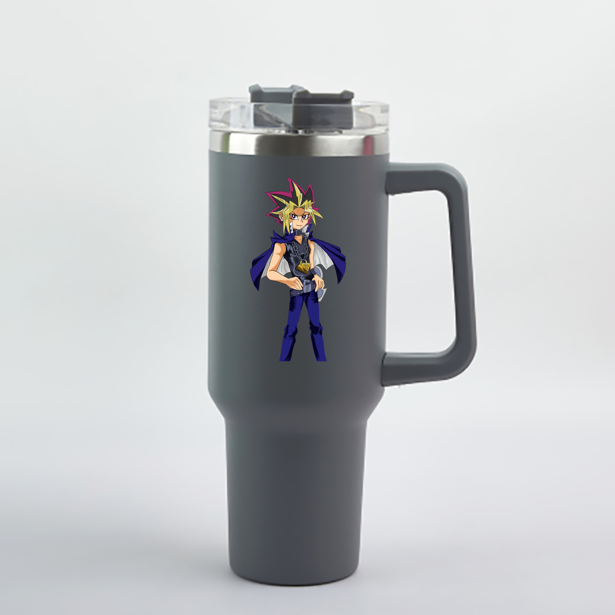 （画像用） 遊☆戯☆王 Yu-Gi-Oh! 1200mL車用タンブラー - クリスタルステッカー（プラスチックストロー付き）