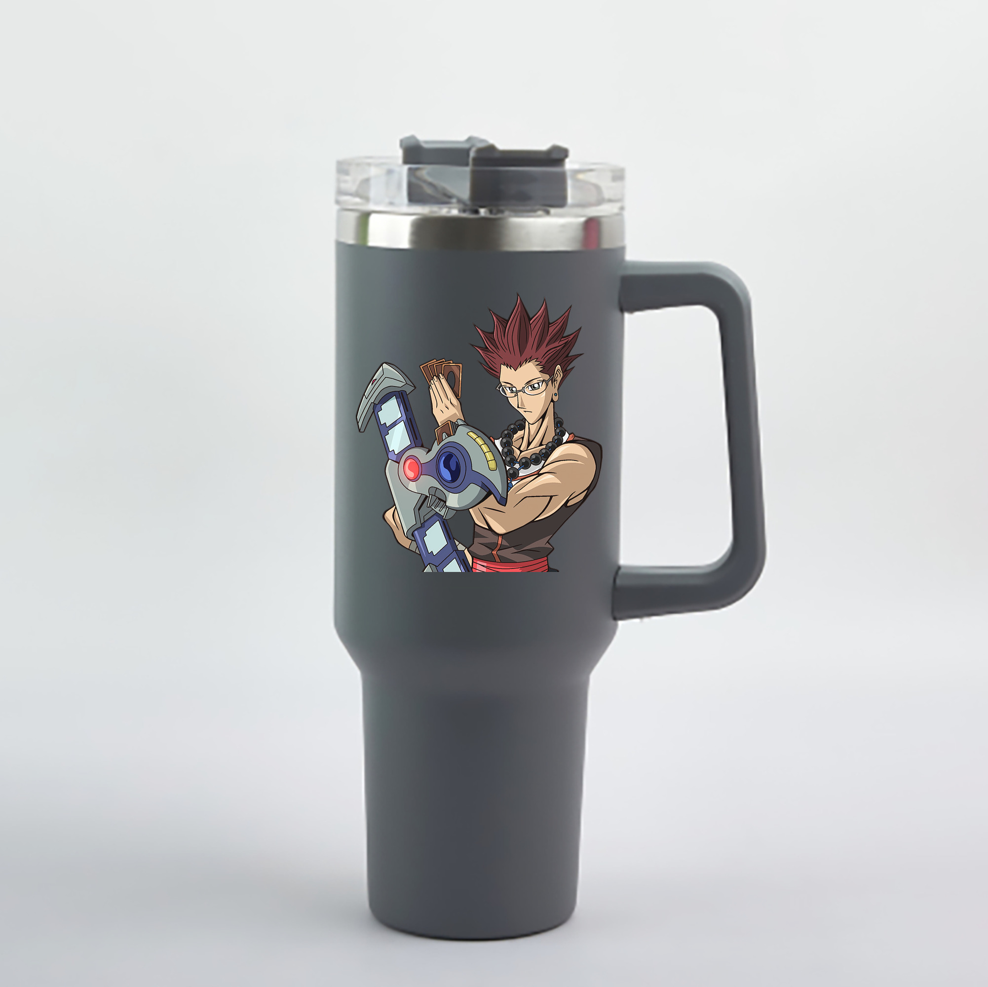（画像用） 遊☆戯☆王 Yu-Gi-Oh! 1200mL車用タンブラー - クリスタルステッカー（プラスチックストロー付き）